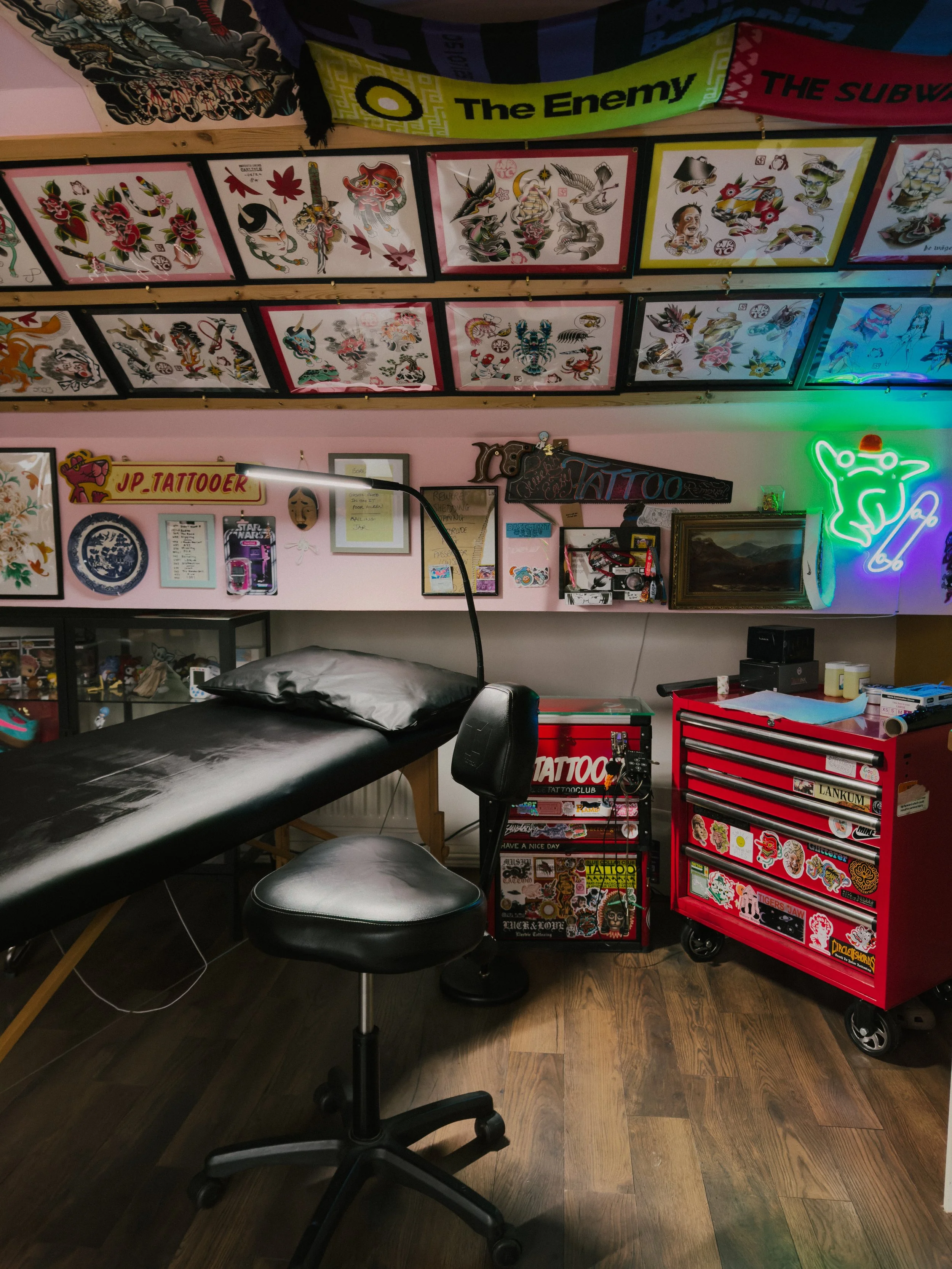 Traditional Japanese Tattoo Artist Work Area Darlington