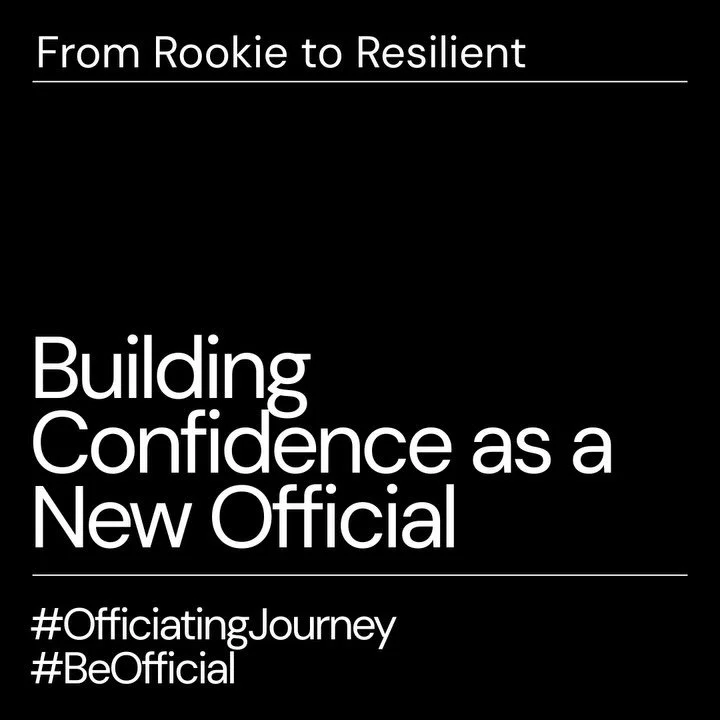 From Rookie to Resilient 💪 
.
Confidence isn&rsquo;t built overnight, it&rsquo;s build one game, one call, one moment at a time. Let&rsquo;s grow together. 
.
#officiatingjourney #refereelife #newofficials #sportsofficials #gameready #refstrong #beo