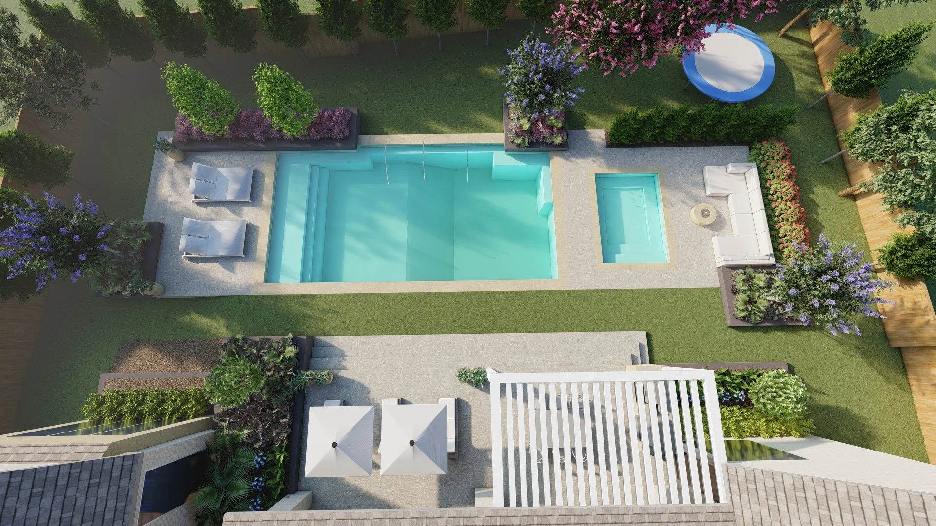 It has been a fun summer putting together this gorgeous backyard renovation for some wonderful long time clients!

Pool by @waterlinepoolsdallas 
Landscape by @nortexgreenscapesdal