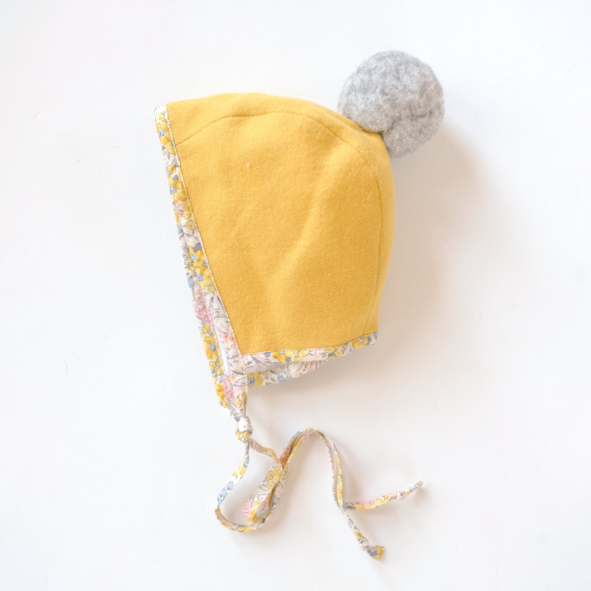 Briar Bonnet Pom Yellow Bonnet