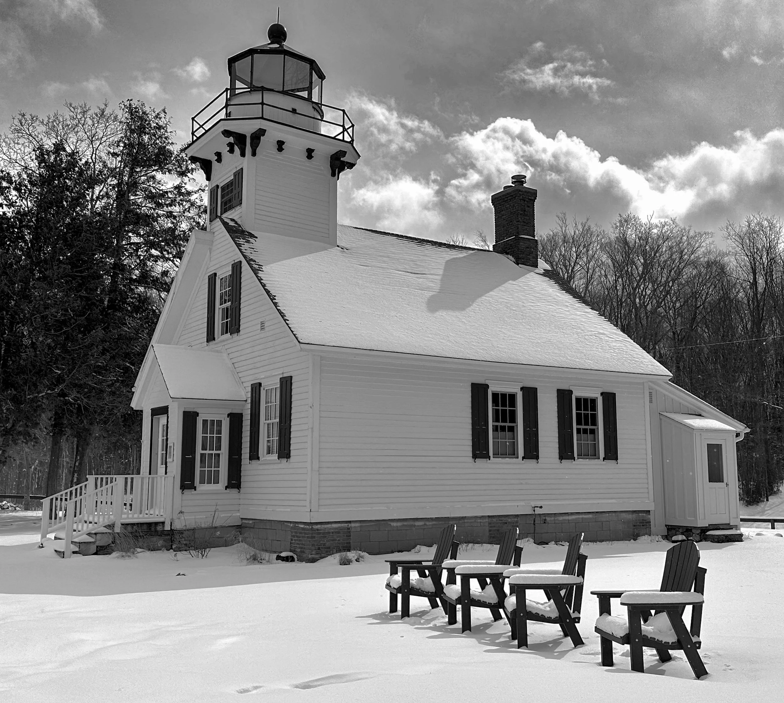 Mission Point Lighthouse Winter  (Learn more →)