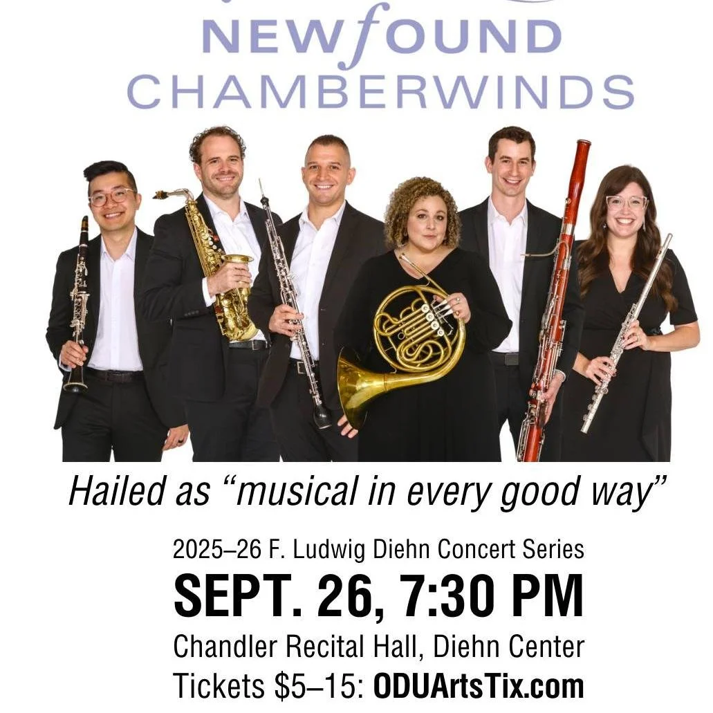 🎶✨ Newfound Chamber Winds in Residence at Old Dominion University! ✨🎶

We&rsquo;re thrilled to be at at Old Dominion University this week (Sept. 24&ndash;26), working closely with ODU students through masterclasses, sectionals, and coachings.

We&r