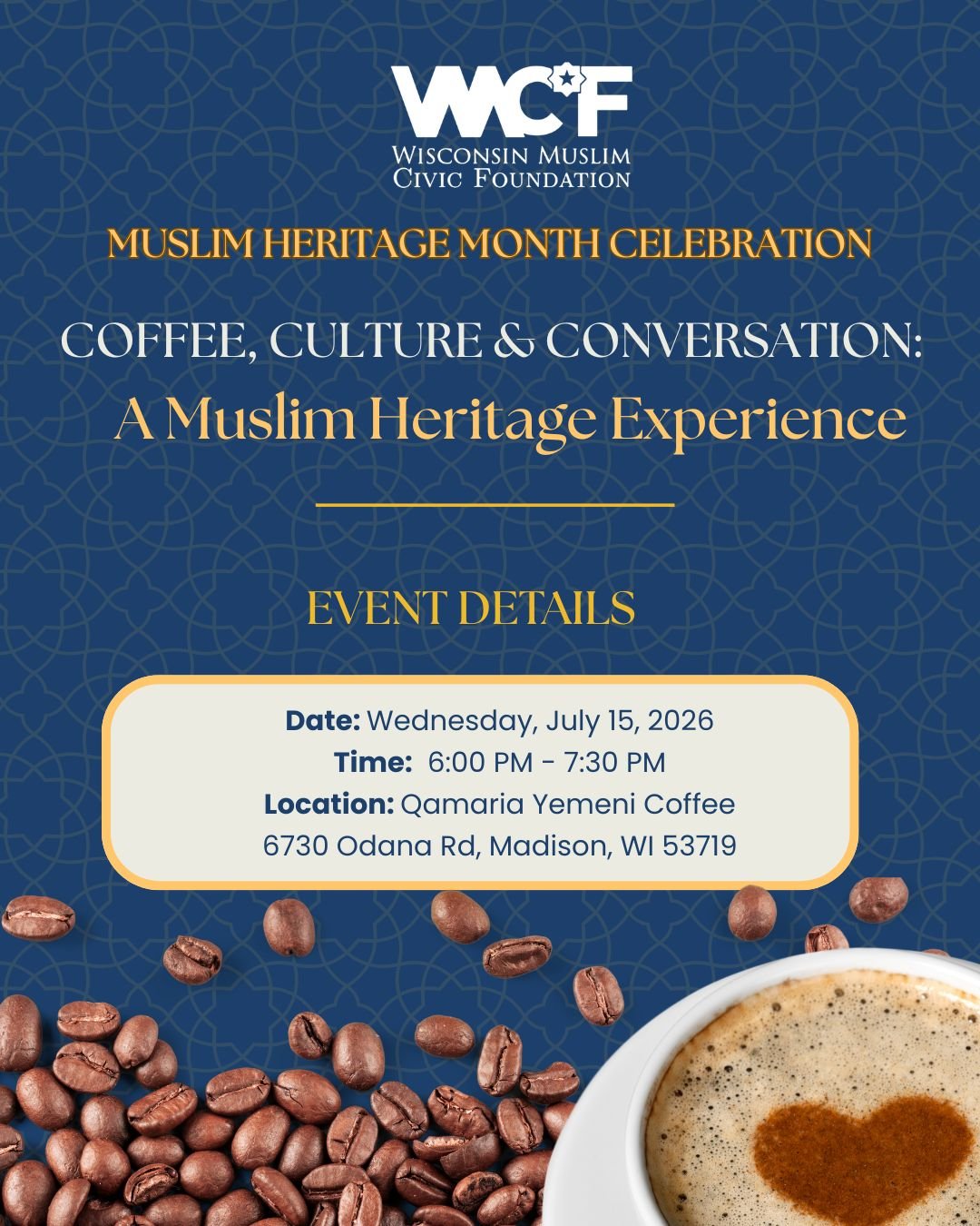 Coffee, Culture & Conversation: A Muslim Heritage Experience