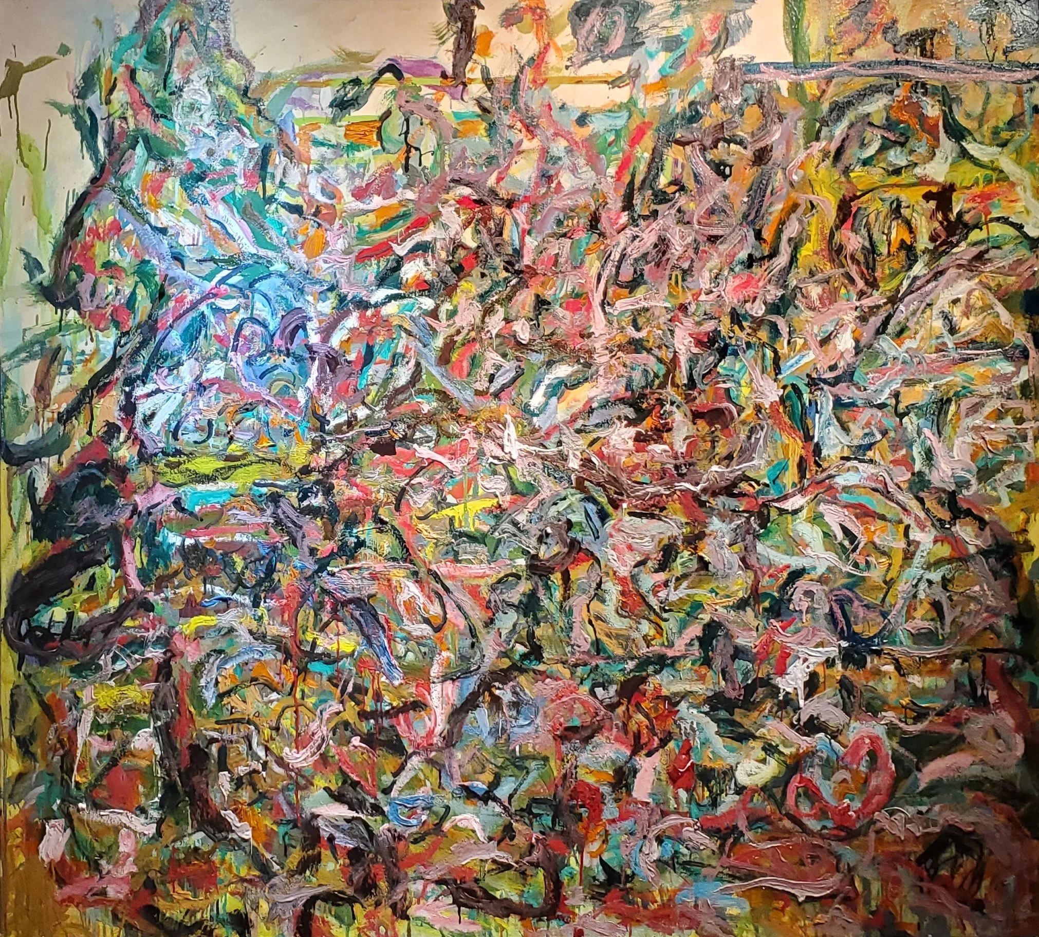 A Shared Place, June 2026, oil on canvas, 58x 64.5 inches