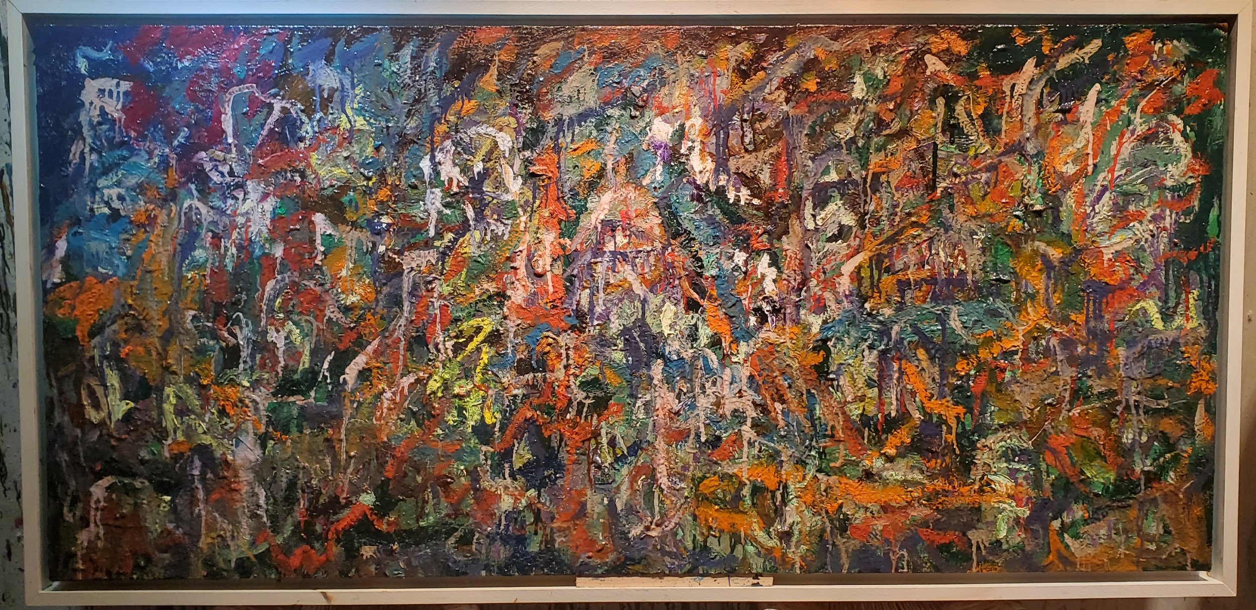 Experimenting on this 30.75x 65.5 inch, have worked on floor at times to shake things up