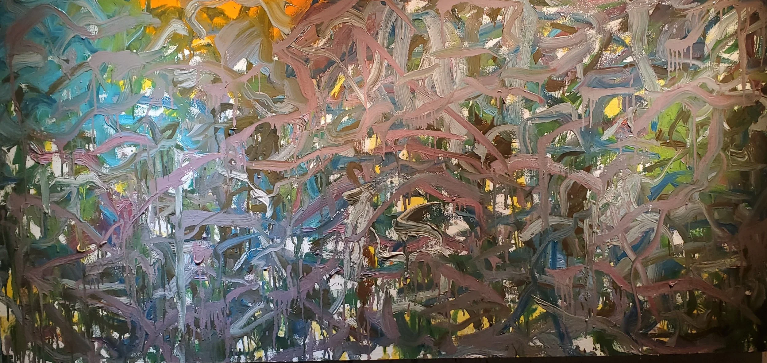 New oil on linen, 30.75x 65.5 inches, Dec.30, 2025