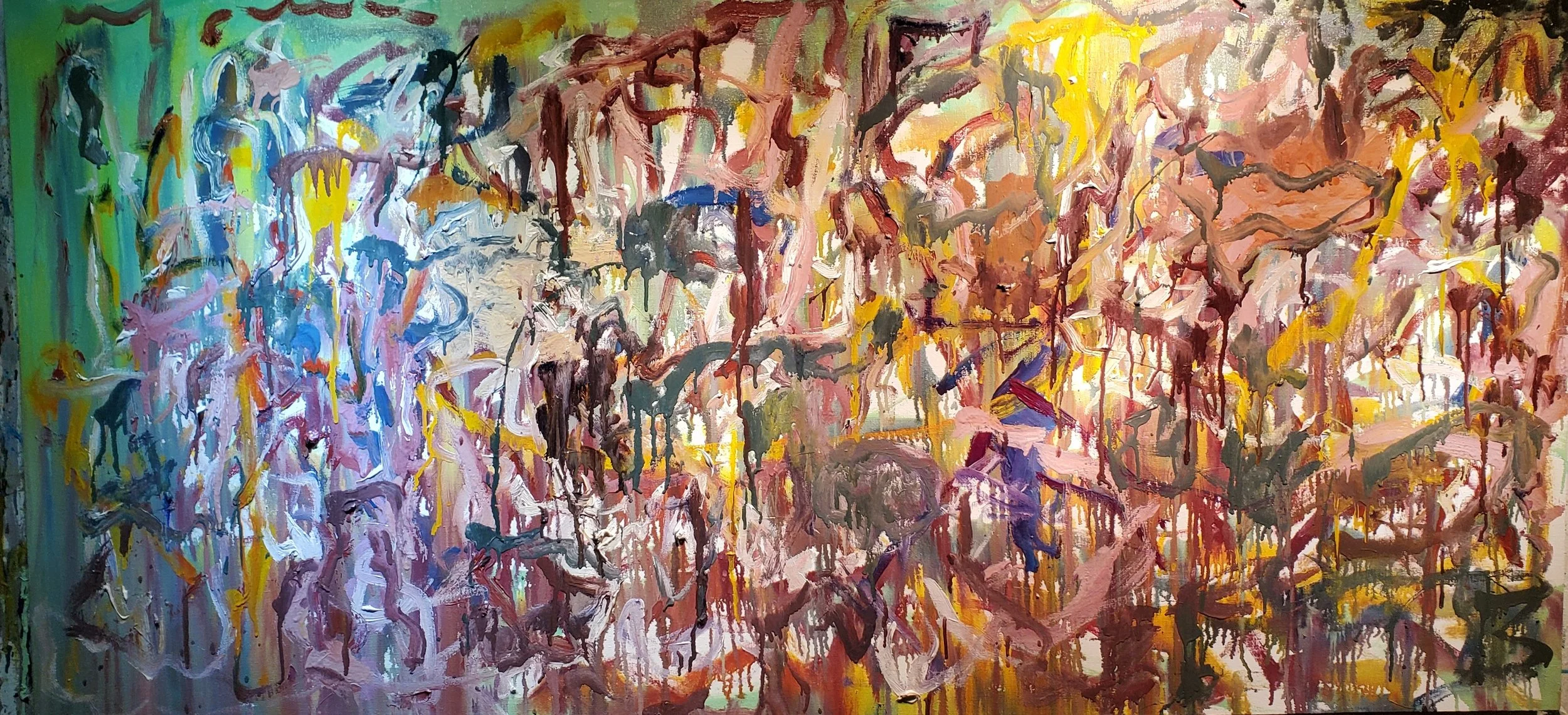 Oil on linen, 30.75x 65.5 inches