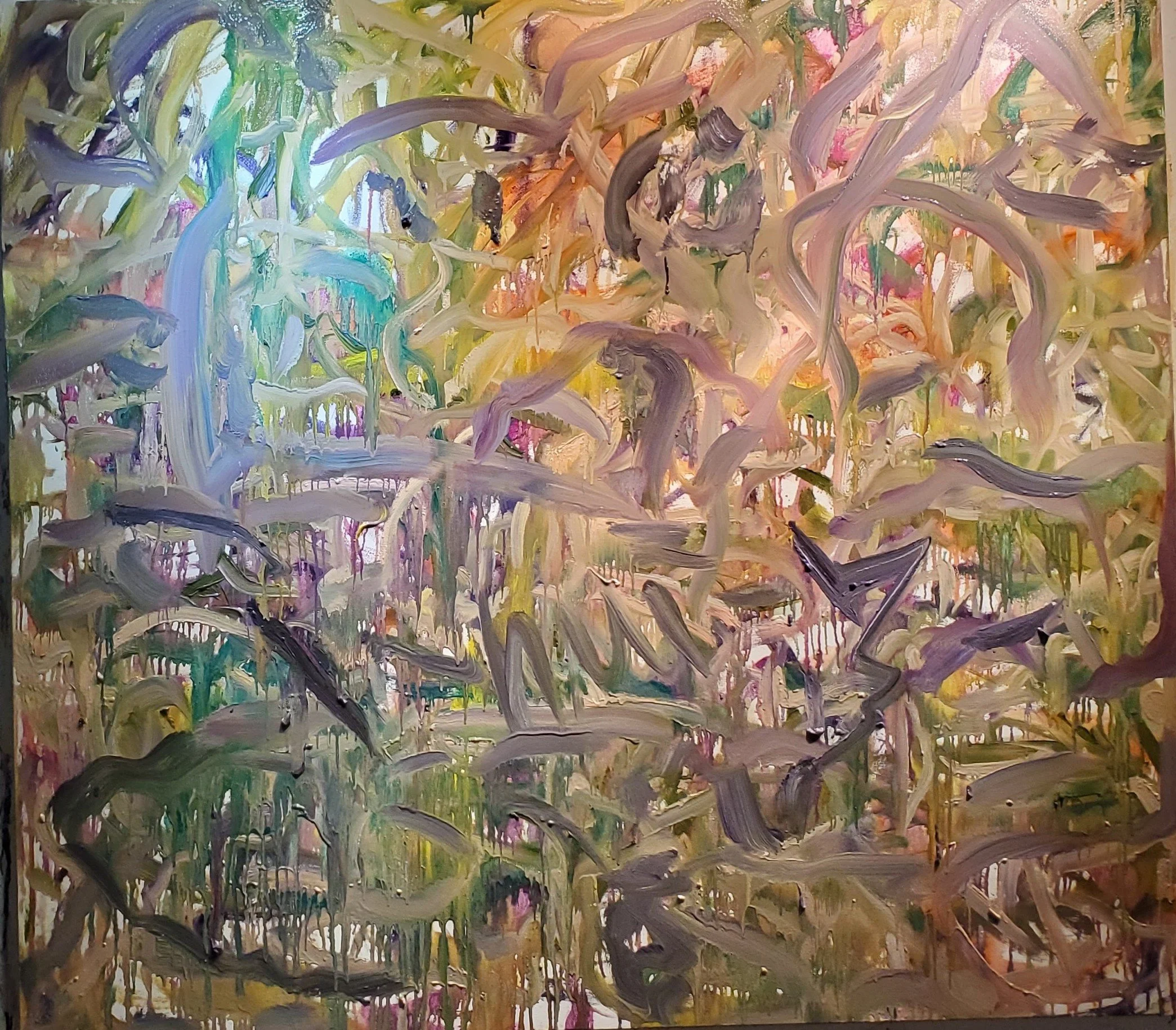 May be finished...oil on canvas, 58x 64.5 inches
