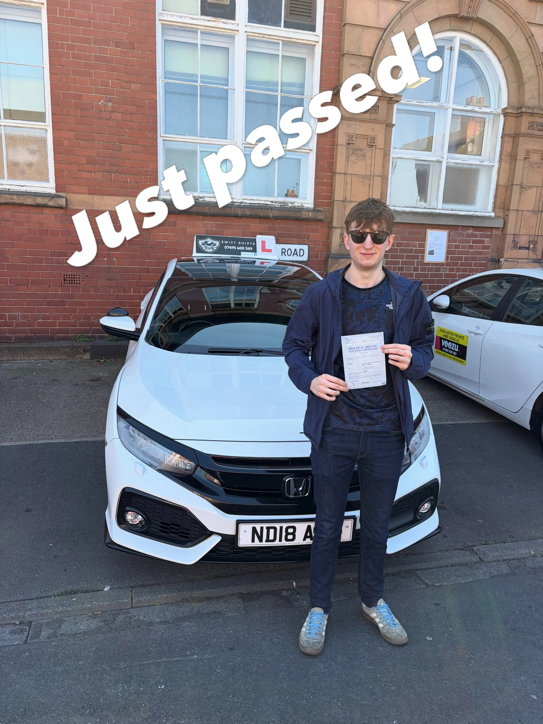 He&rsquo;s only just gone and done it! Well done mate!
Wishing you many safe and happy miles moving forward🤗
#drivinglessonsdoncaster #proudinstructor  #manualdrivinglessons