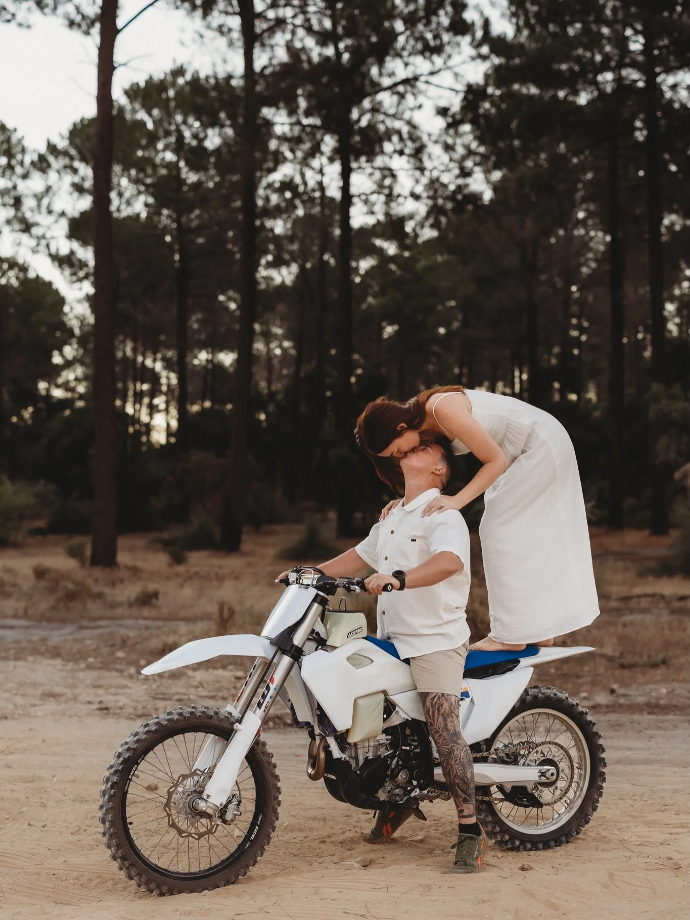 Bronte &amp; Jack brought the forest, the bike and just them - and it was so much fun.

We spent the evening out in the pines, golden hour doing its thing and these two just completely in their element together. Nothing forced, nothing overthought&he