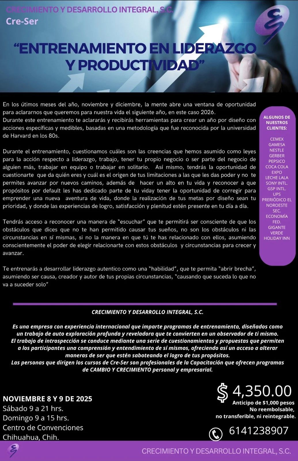 Entrenamiento En Liderazgo Y Productividad