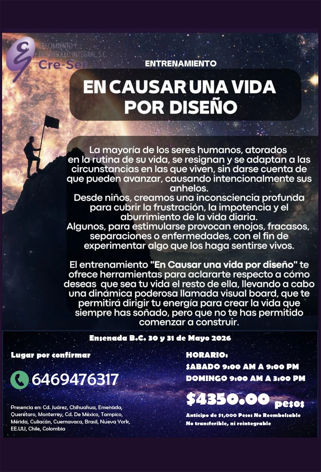 Entrenamiento en CAUSAR UNA VIDA POR DISEÑO