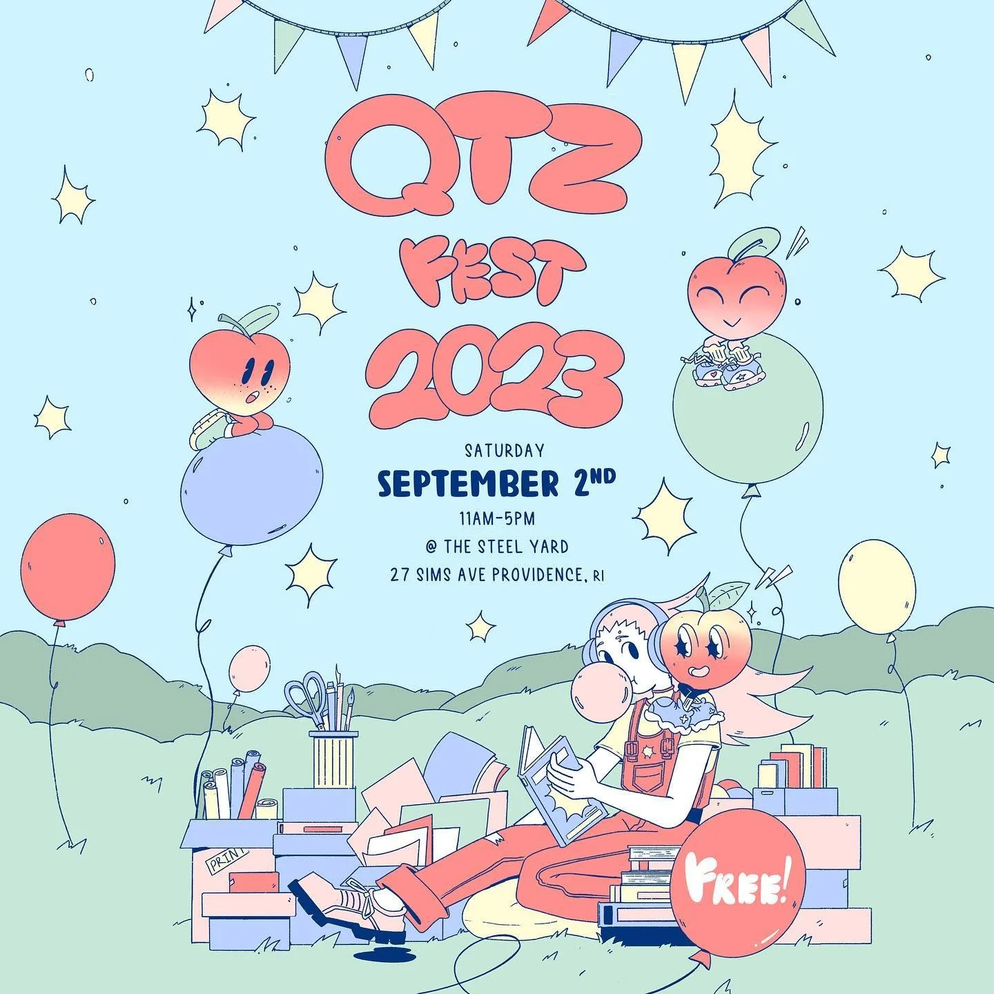 ✨QTZ FEST IS THIS WEEKEND✨ We&rsquo;re so excited to be part of this year&rsquo;s event and share space with so many other creatives.

Come hang out with us at table 18 (with our table mate @thejackfruitslayer!!) and check out our latest zines, print