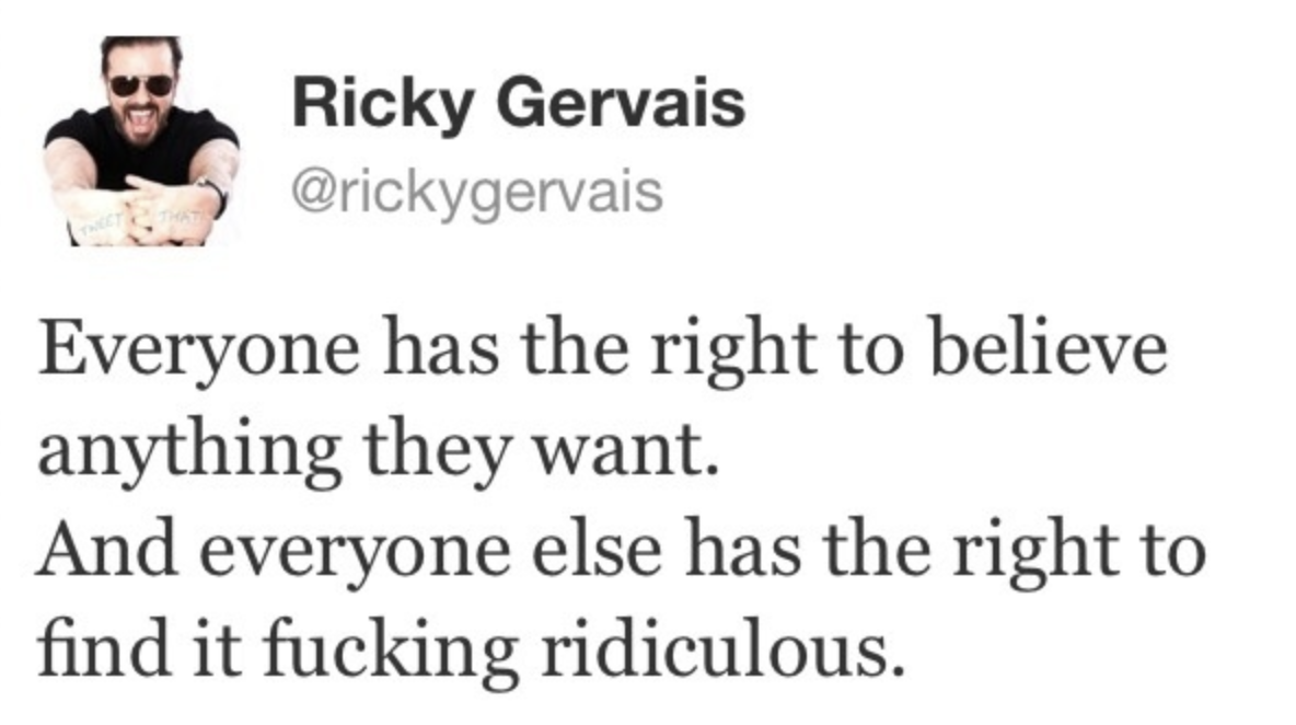 Ricky Gervais Atheist Quote