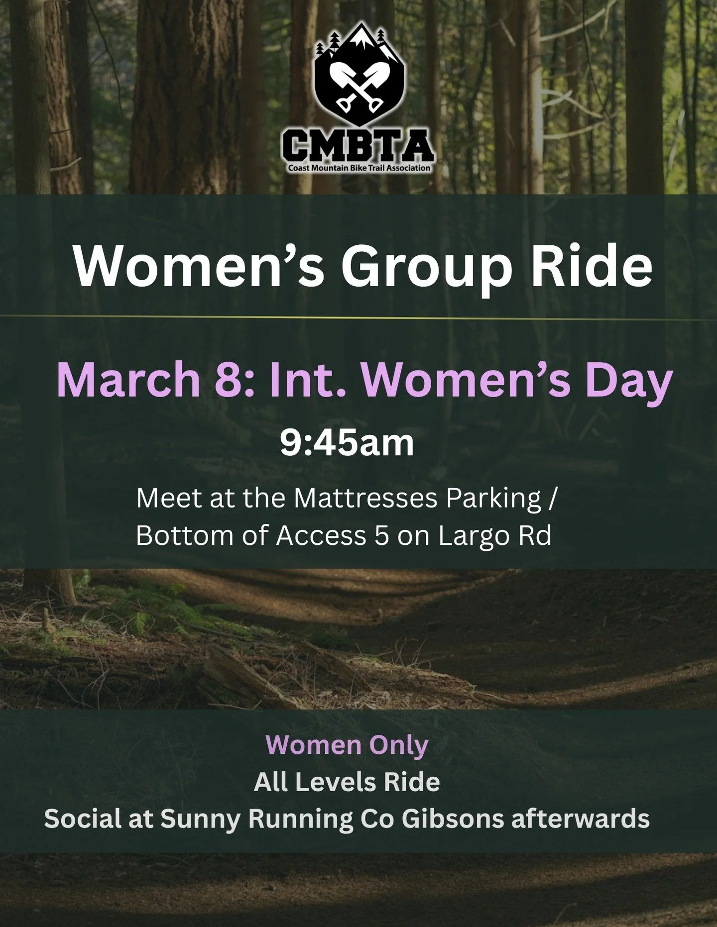 Join us on March 8 at 9:45am as we celebrate community on the trails. This ride is for women and gender-diverse riders, and all skill levels are welcome &mdash; whether it&rsquo;s your first time out or you know these trails by heart.

Meet at Mattre