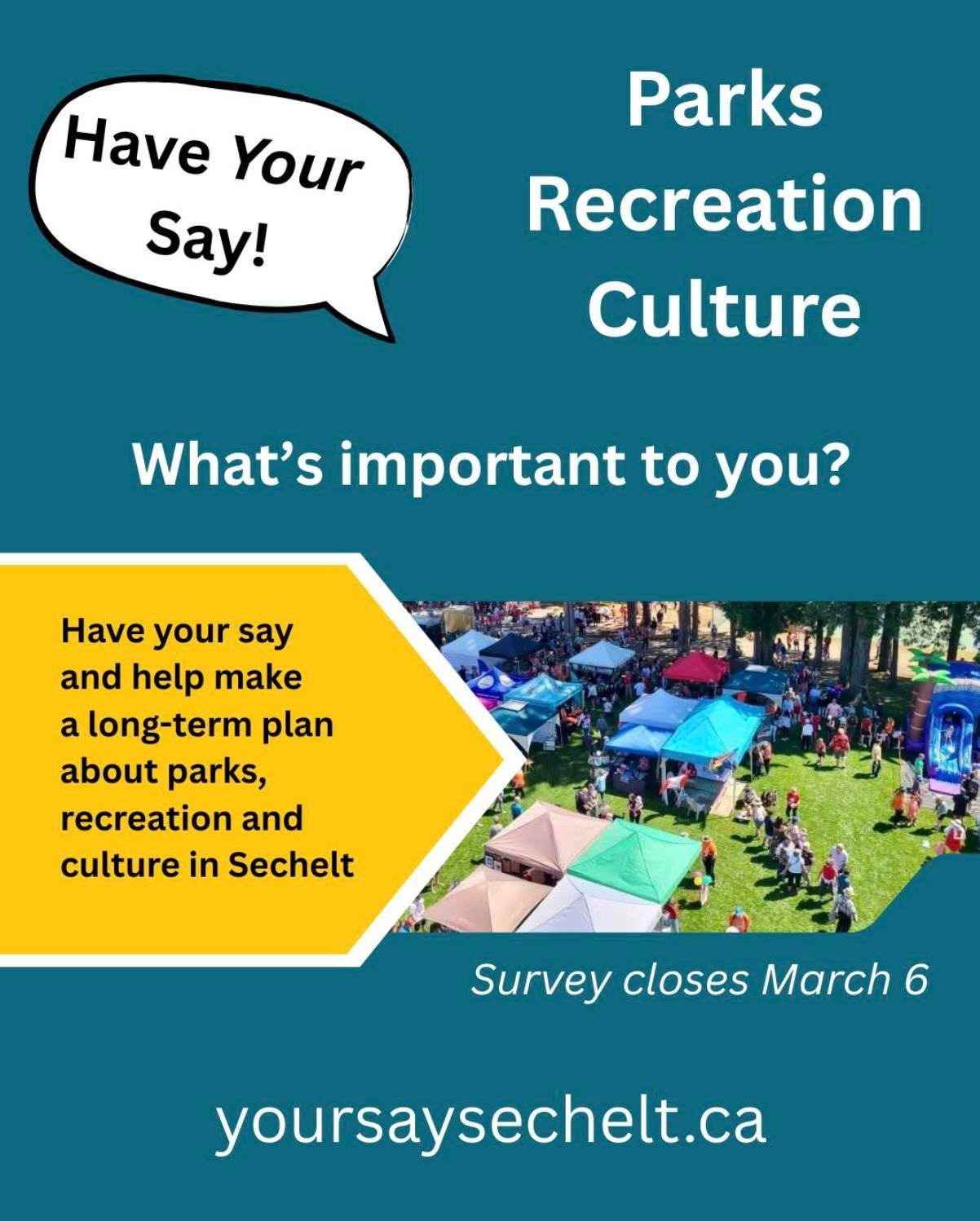 Hey Sechelt Trail Users!

@secheltbc  is looking for feedback on the current and future needs around parks and recreation in the Sechelt area and it's a great chance for our members to add their input into the future of Sechelt's trails. 

There is a