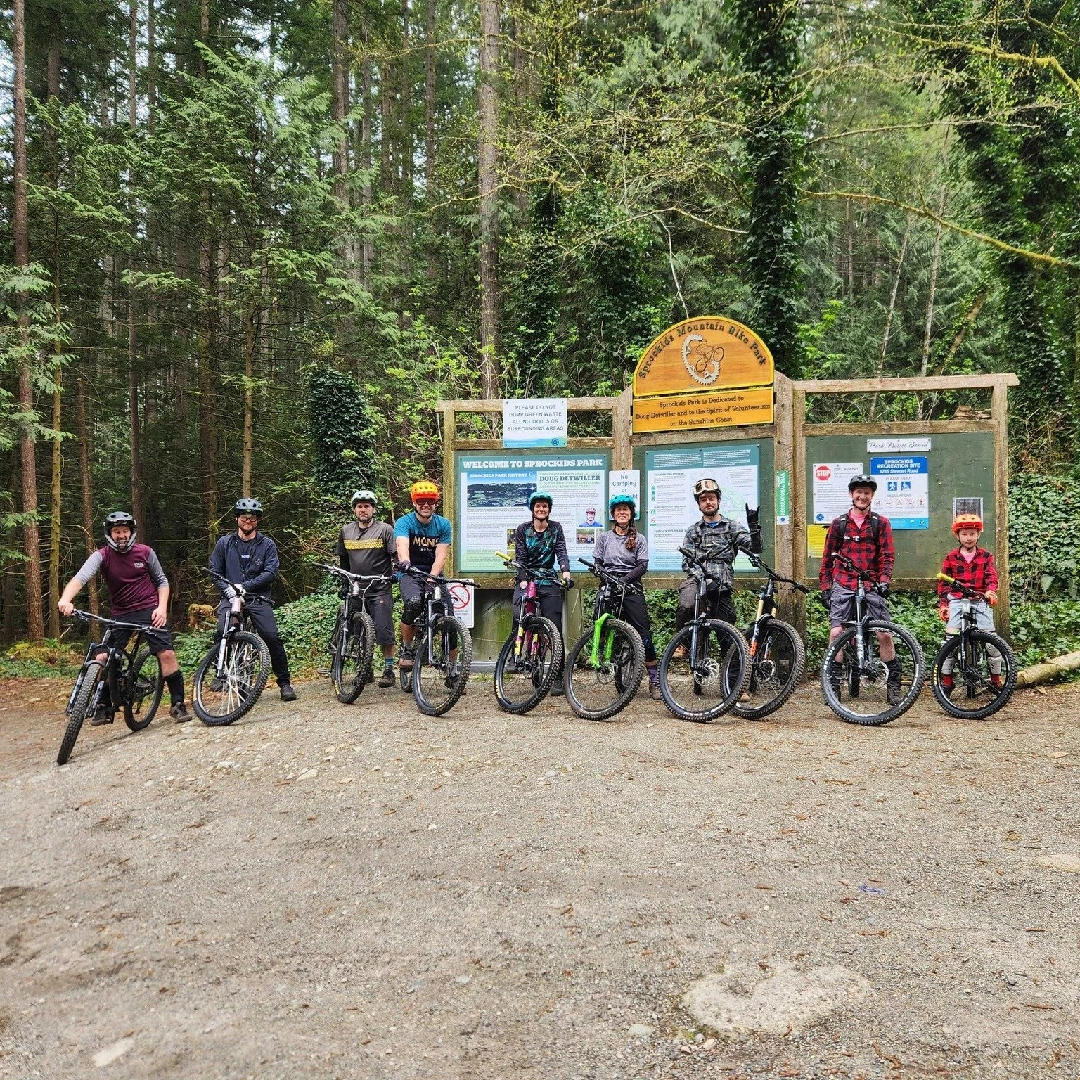 What a great turnout for our Sprockids group ride last Sunday.  Sprockids is a great trail network for quick laps of fun, flowy trails! Or, like our intermediate group did, you can dare to climb higher for some steep technical goodness.

Did you see 