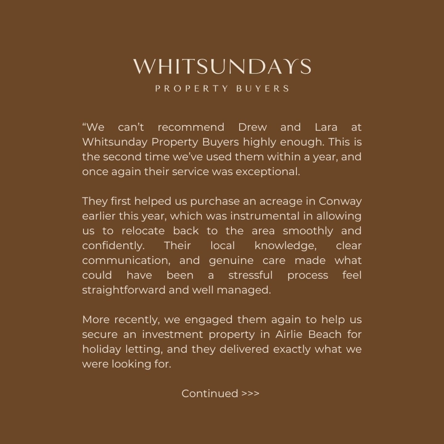 We really appreciate the kind words - and even more so, the opportunity to assist you for a second time. It&rsquo;s always incredibly rewarding when clients choose to work with us again and continue placing their trust in our team.

It was a pleasure