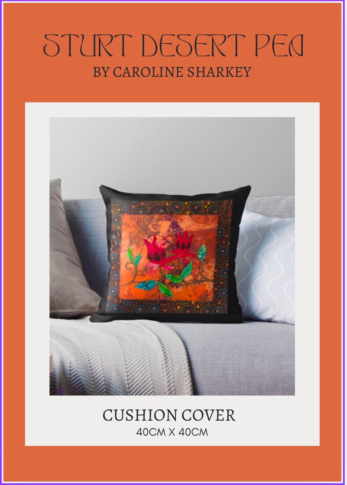 Sturt Desert Pea Cushion.jpeg