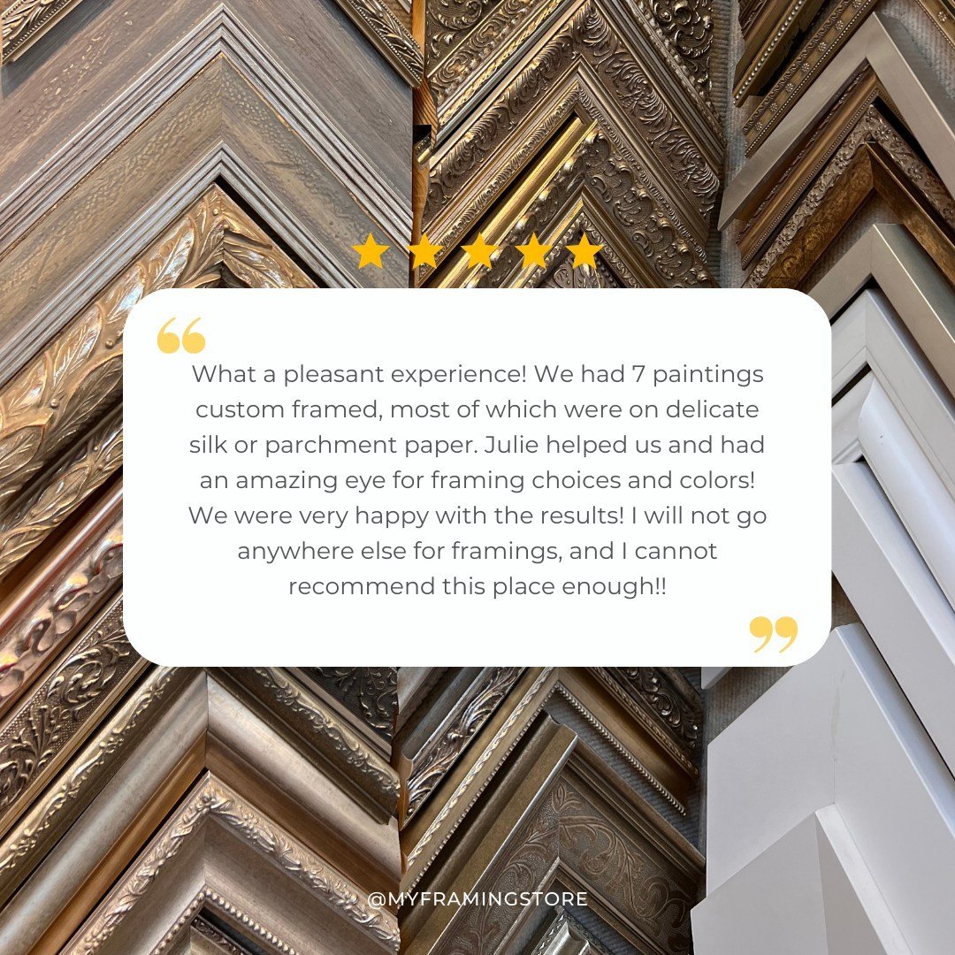 Starting our week with appreciation! 😍  Thank you to our recent happy customer for these kind words! 🙏 

#customframing #customframeshop #customframes #happycustomer #customerreview #googlereview #framedquote #fivestars