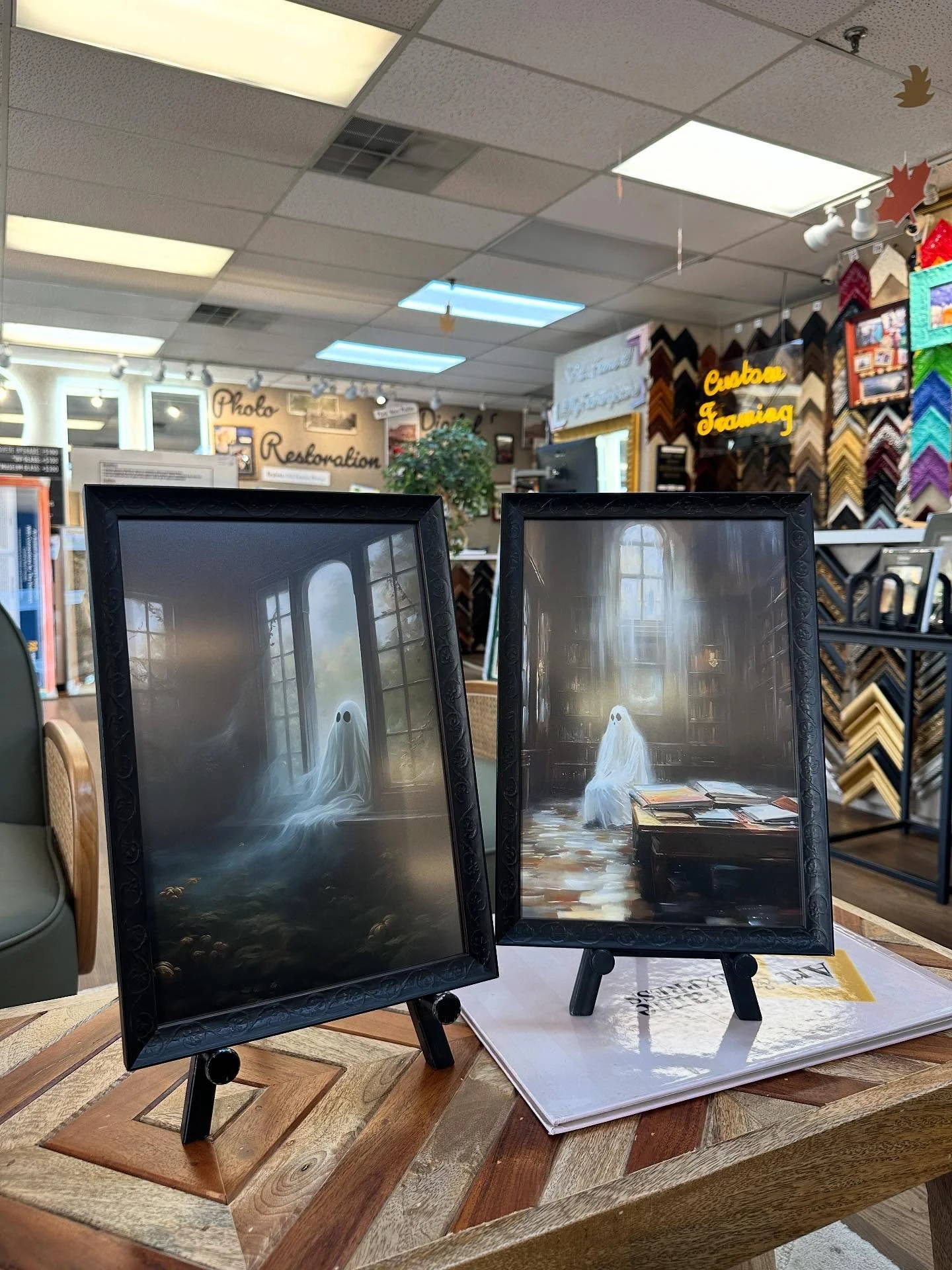 Caught these ghosts before they could disappear&hellip; now they&rsquo;re framed forever! 👻🖼️
.
.
.
#customframing #myframingstore #nj #edisonnj #ghosts #fall #framing #spooky