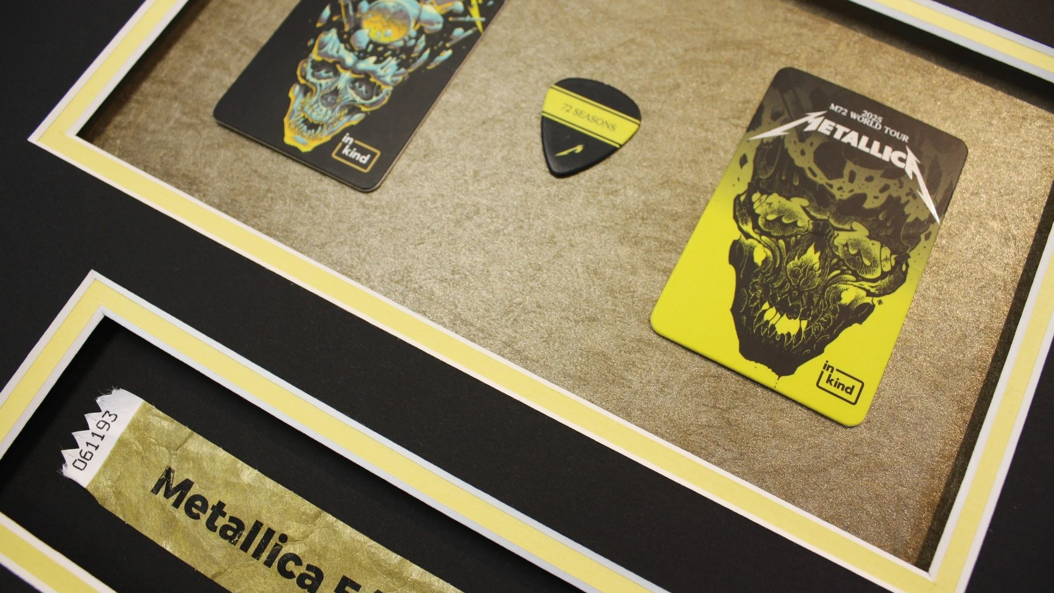 The devil&rsquo;s in the details, but these Metallica masterpieces are angelic 😇

After the encore, make us your first stop, we&rsquo;ll turn your tour treasures into forever keepsakes.

@metallica #metallica #livemusic #m72worldtour #musicmemorabil