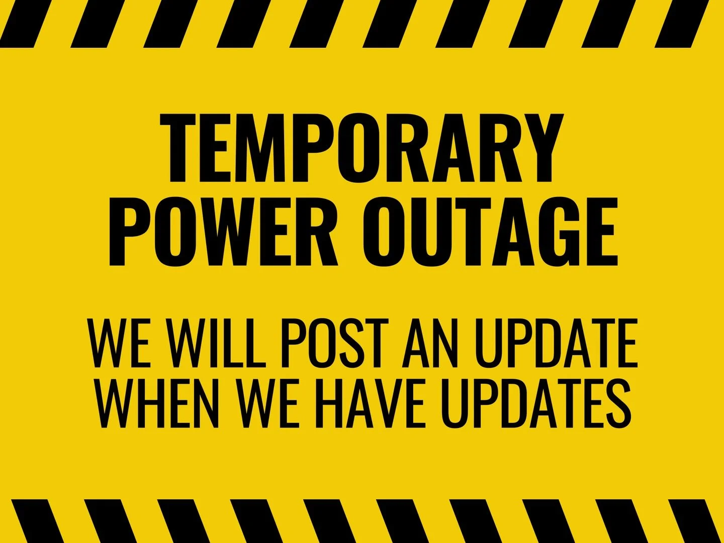 Currently PSE&amp;G is actively working to restore power. We have staff on site with limited resources. If we do not have power restored by 4pm, we will need to close early. A true Black Friday Blackout! 🔲
Any questions, email us at INFO@MyFramingSt