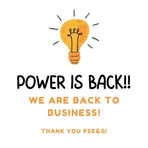 Power is restored and we&rsquo;re back to business!!
Stop by today, we&rsquo;re open until 6PM. We look forward to seeing you! 💡
