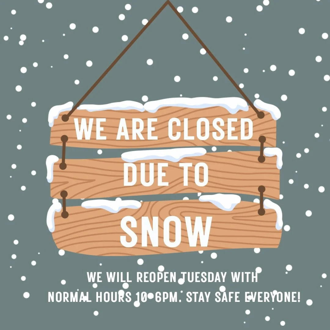 Due to the snow, we will be closed today. 
Normal hours will resume tomorrow 10-6.
If you have any questions, reach us at INFO@MyFramingStore.com
Stay safe everyone!
