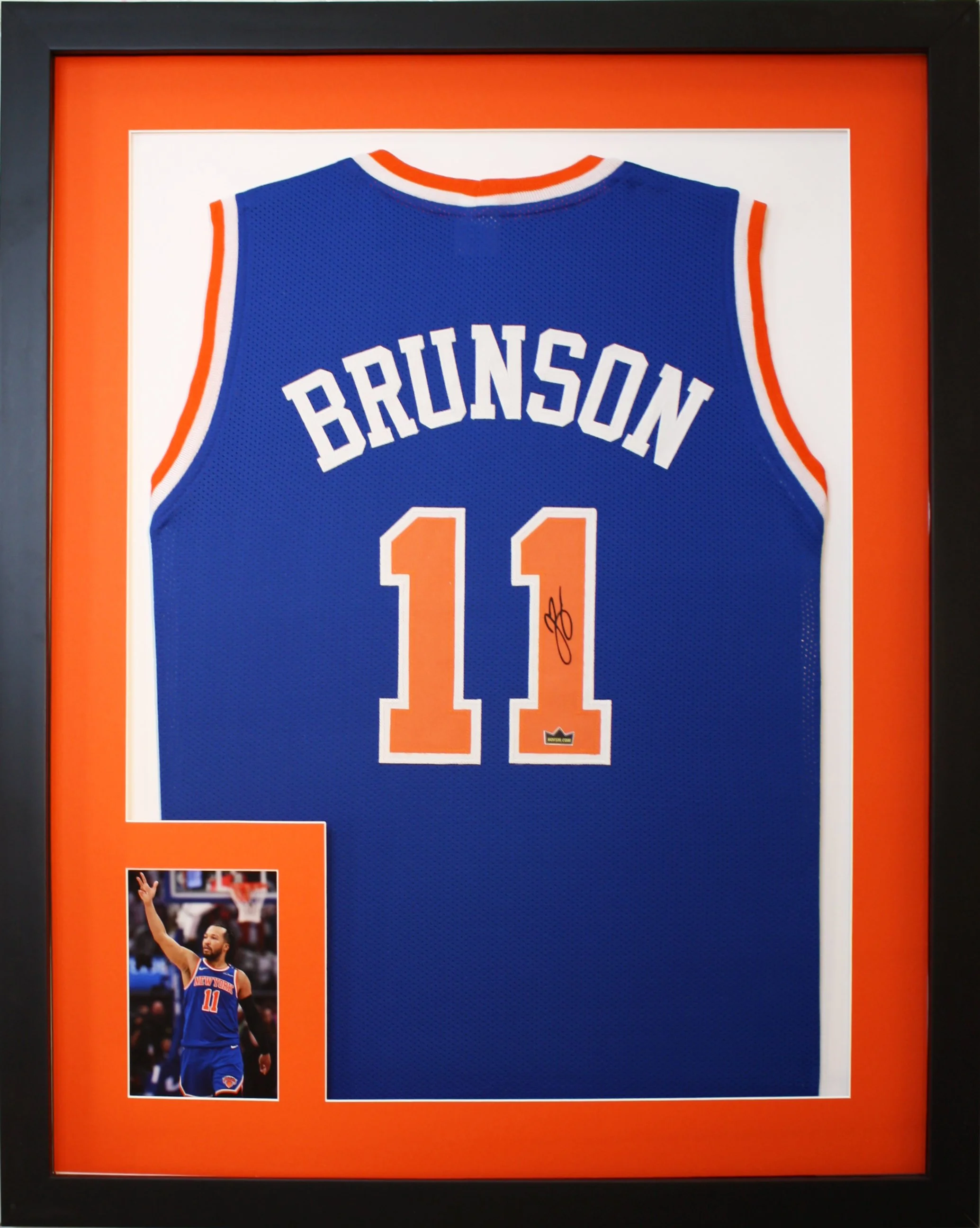 Brunson Knicks basketball jersey Custom Framed Shadowbox Display.jpg