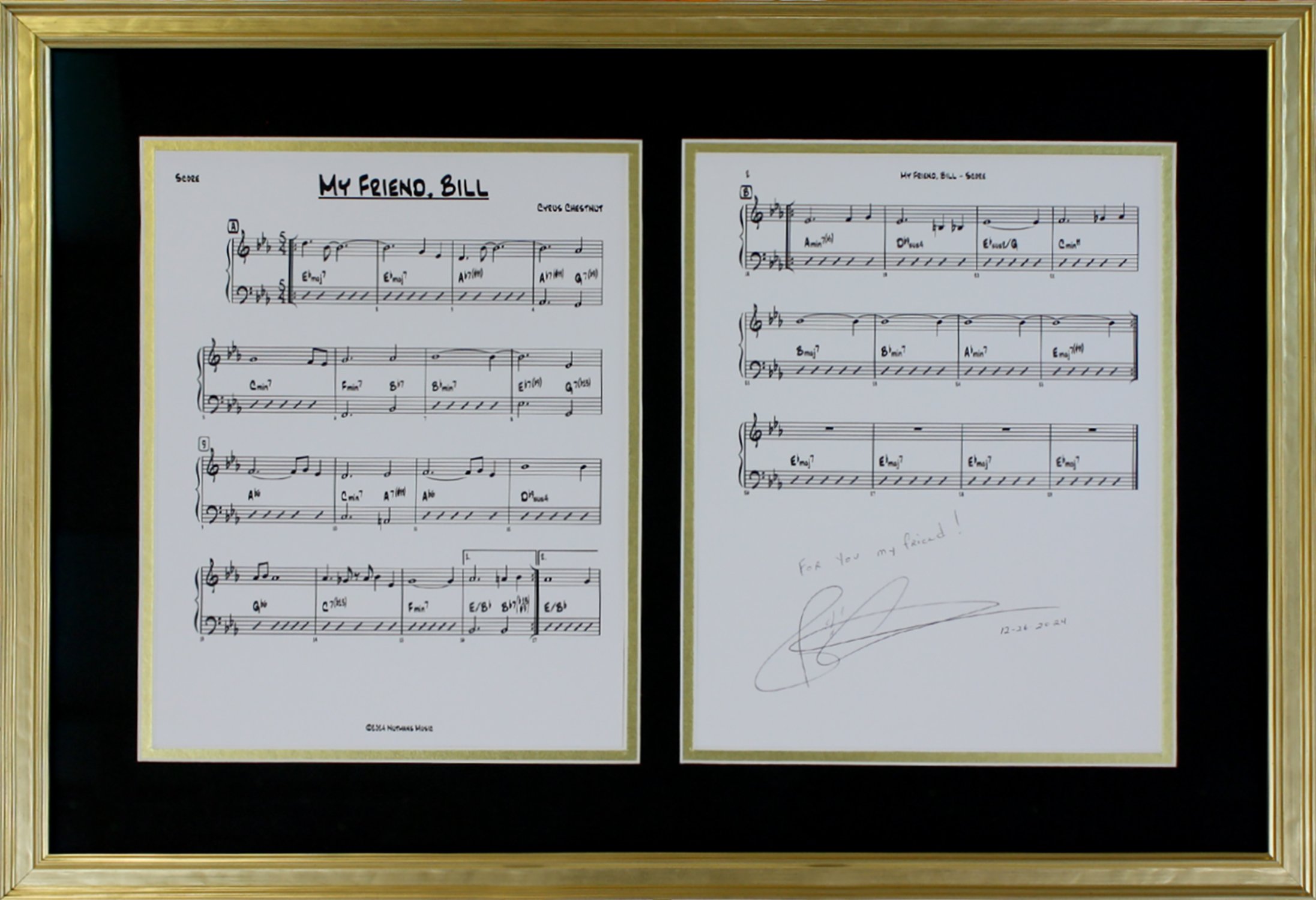 Sheet Music Framed