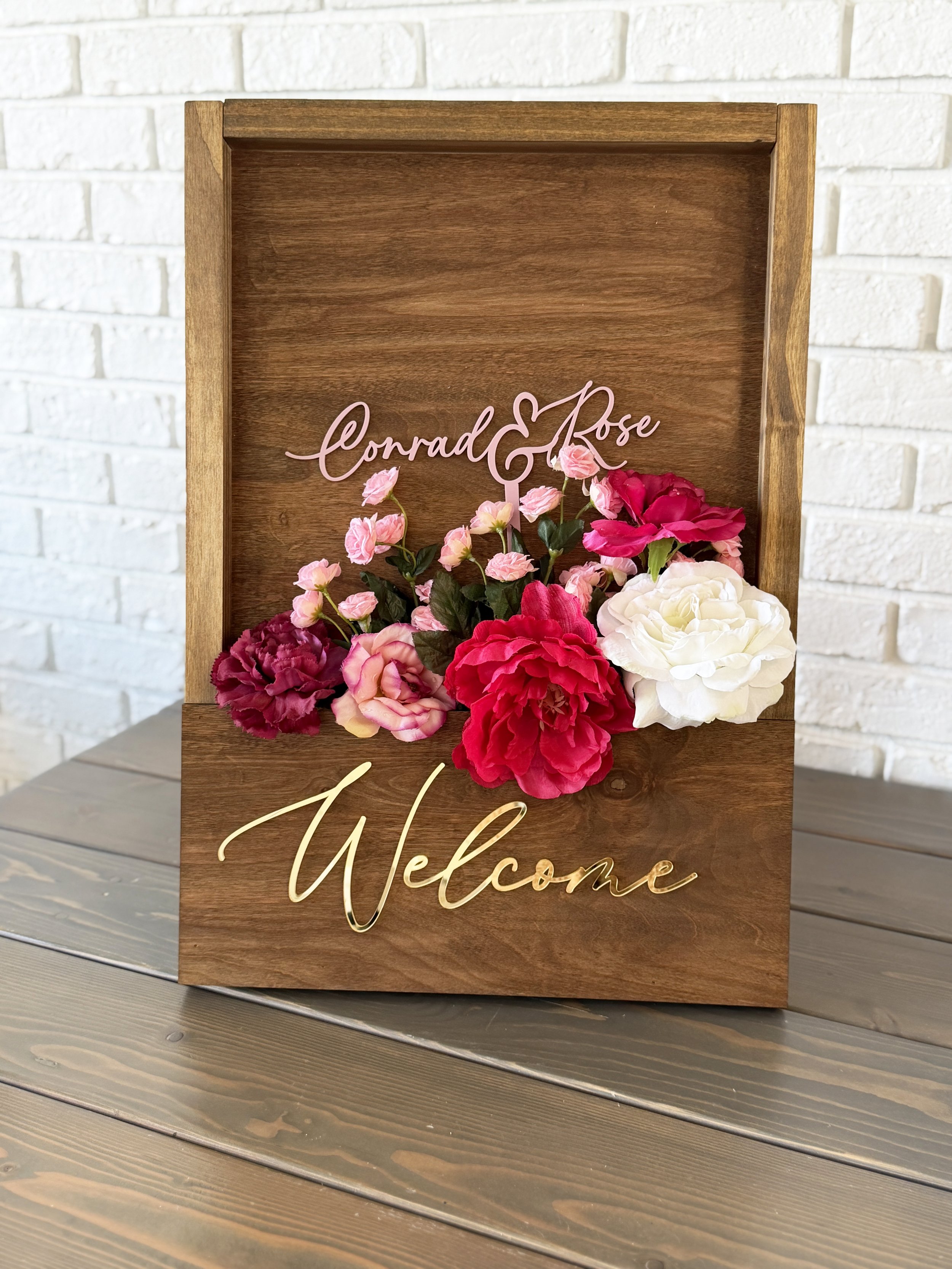 Floral A-Frame Welcome Sign Rental