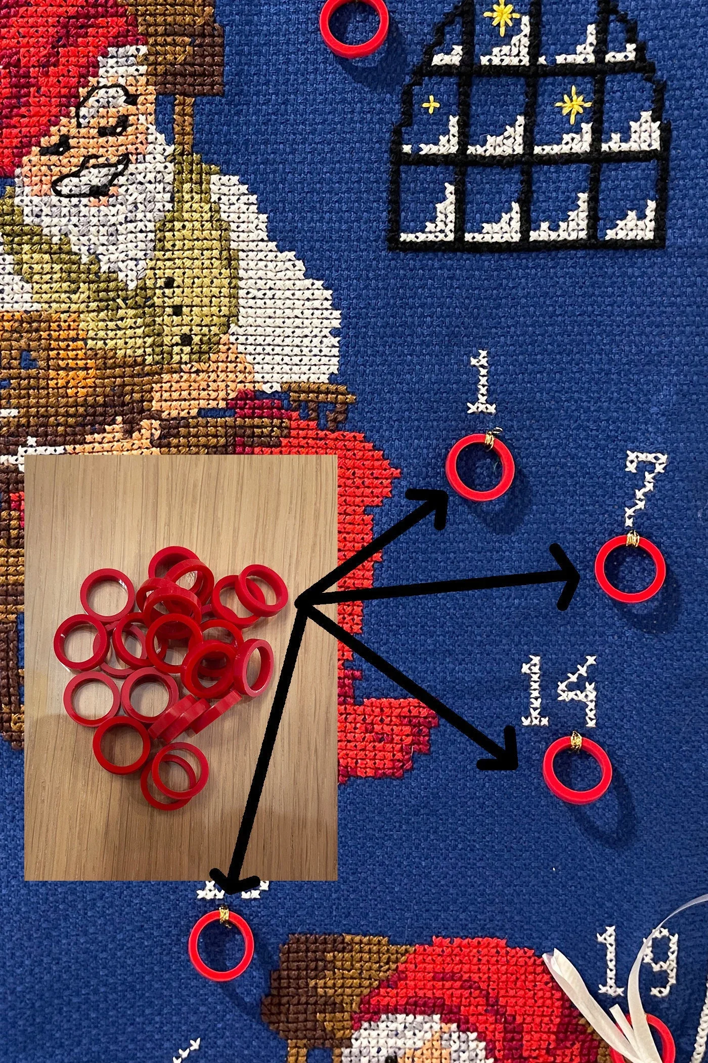 Advent Calendar Hoop RIngs