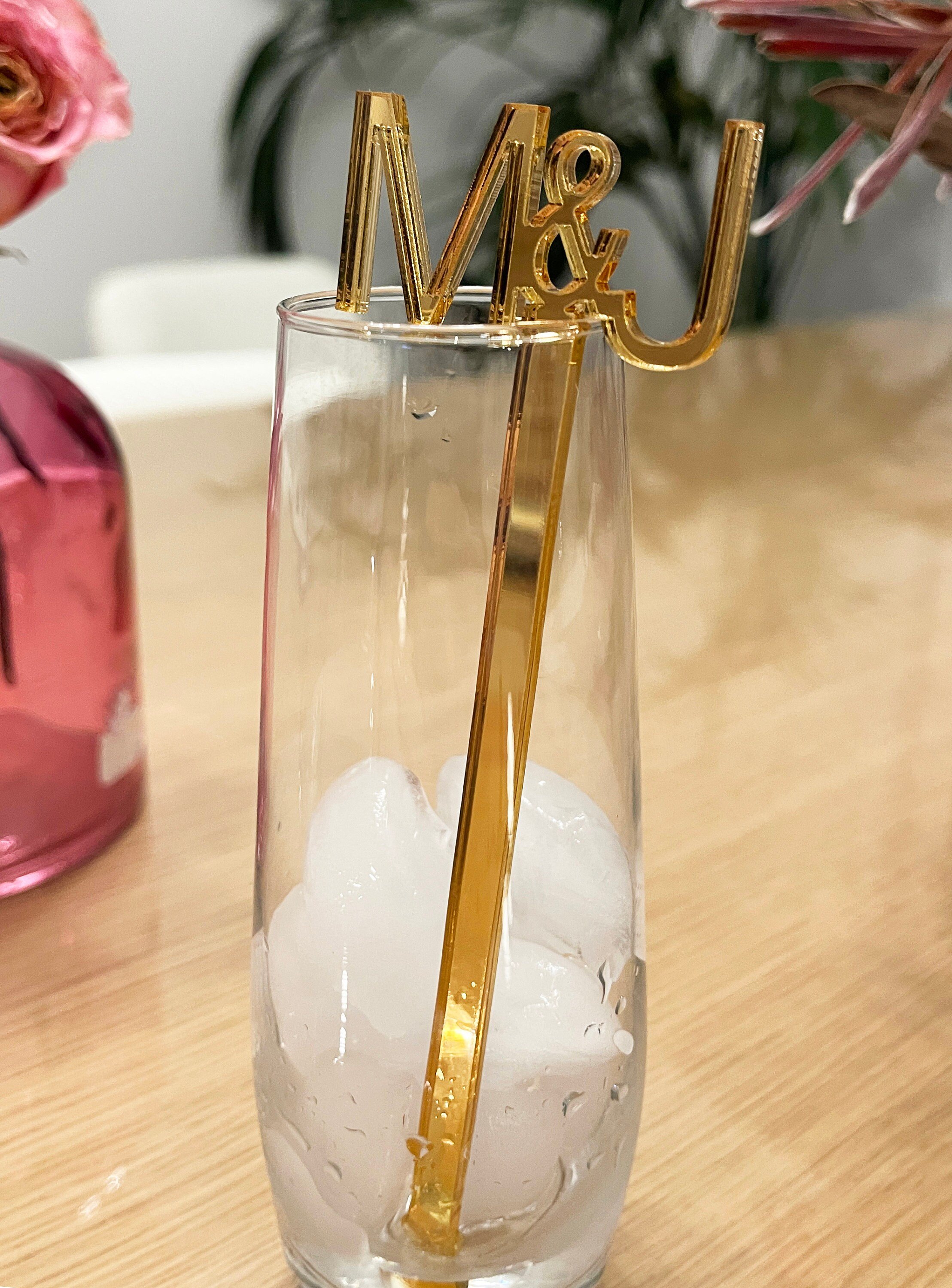 Monogram Drink Stir Sticks, Personalized