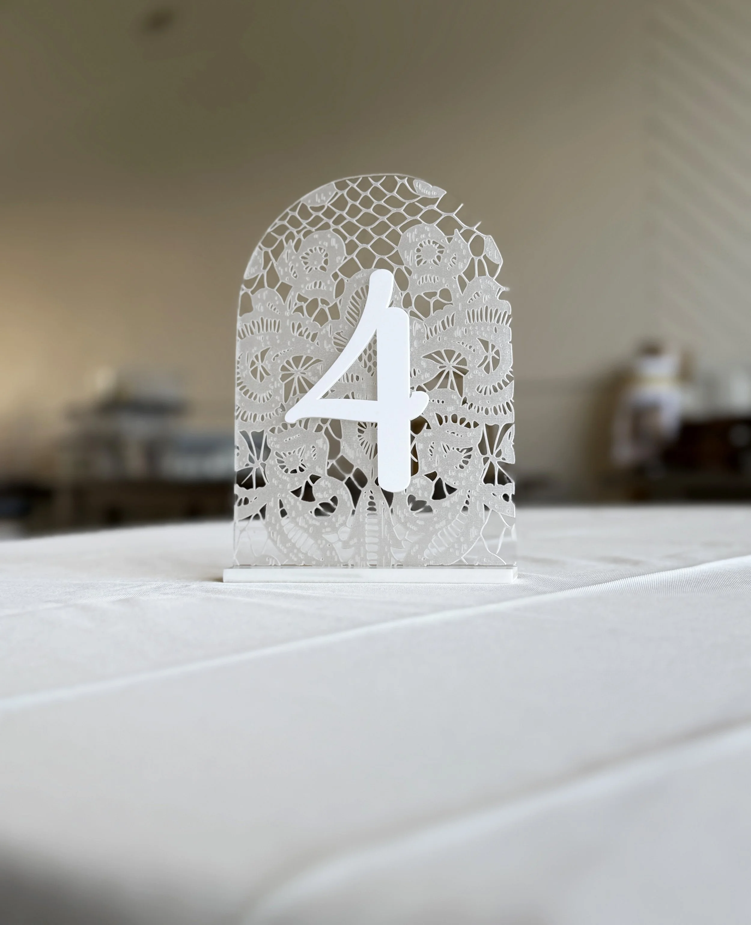 Lace Acrylic Table Number