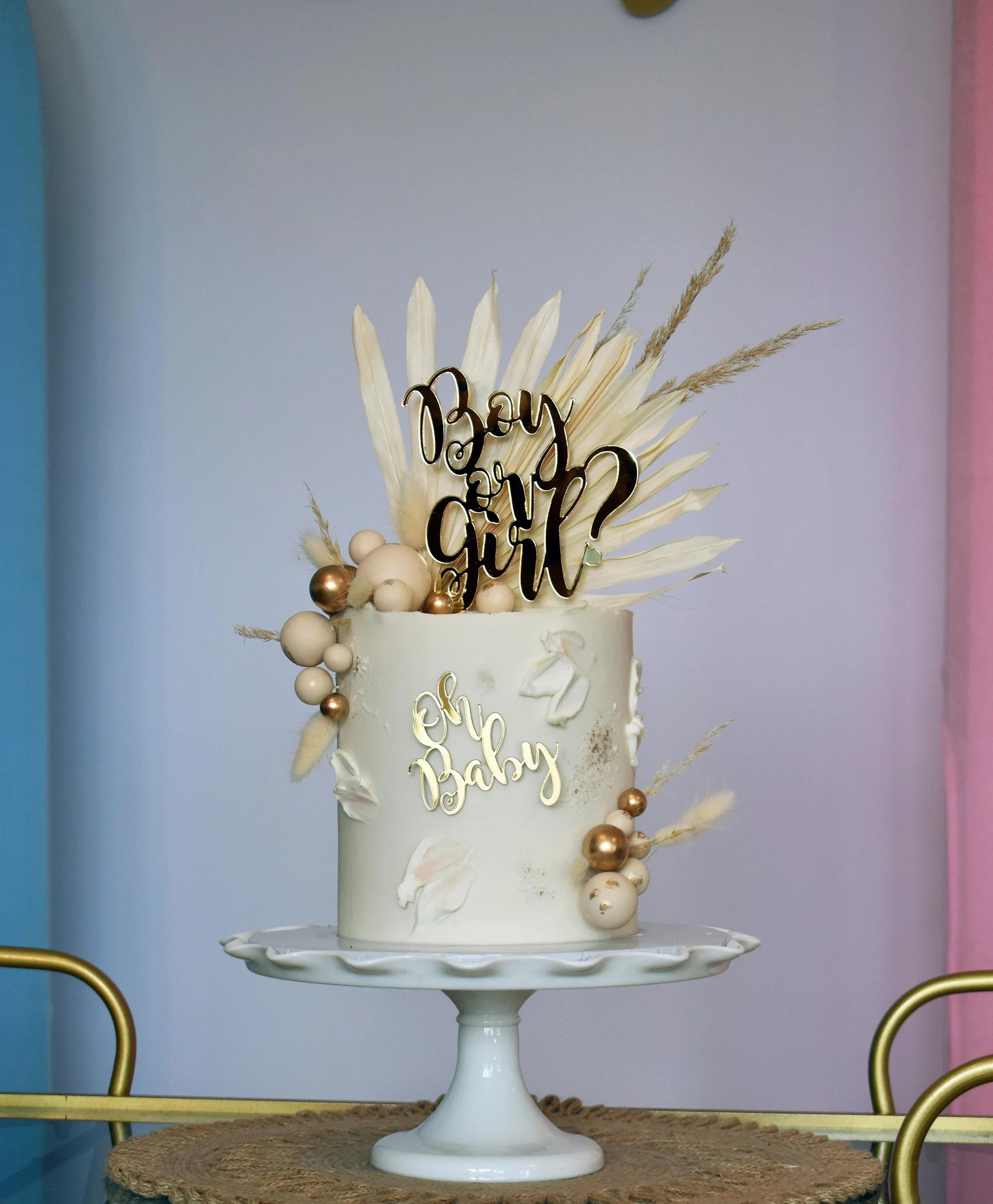 Boy or Girl? Gender Reveal Cake Topper