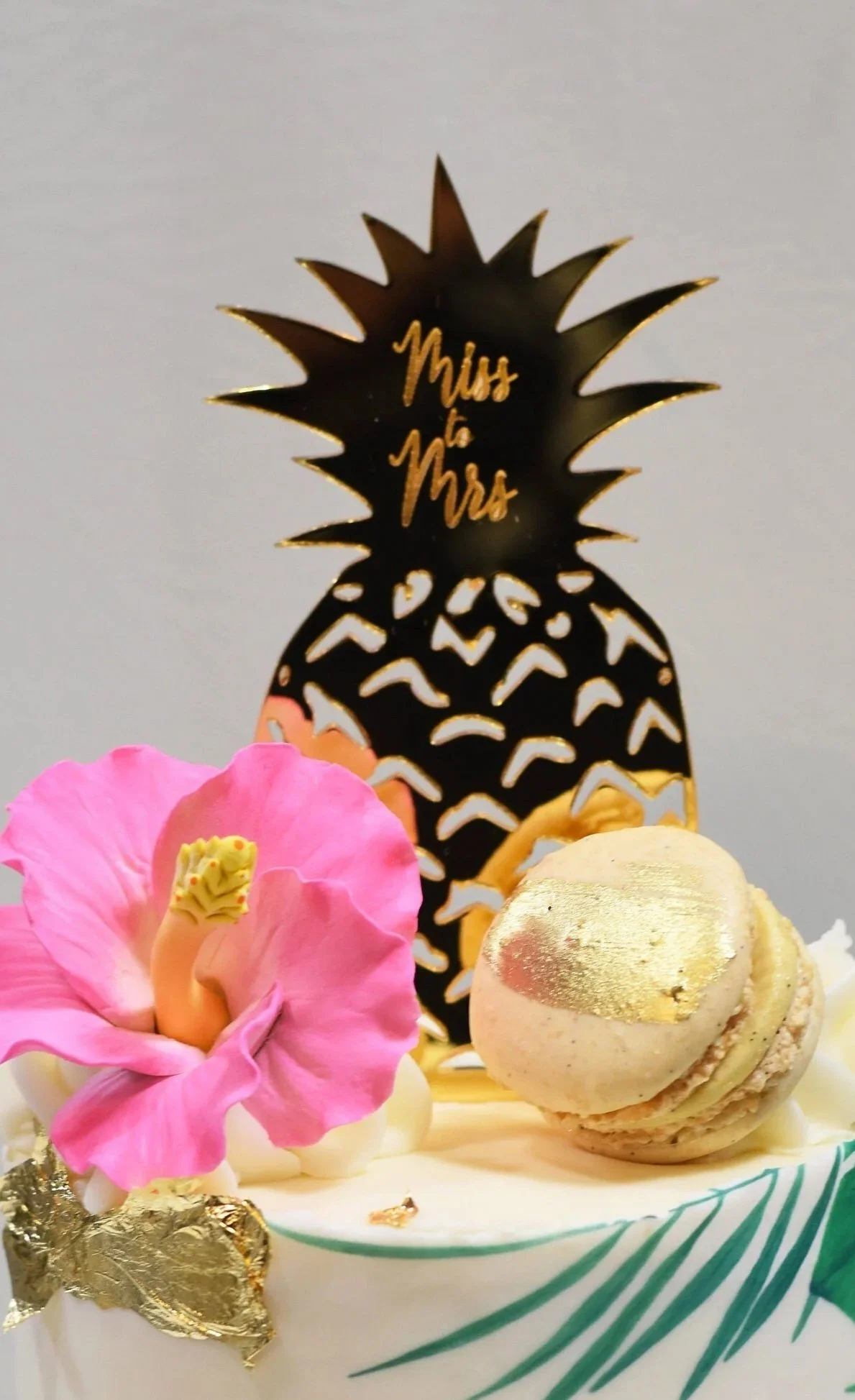 Pineapple Cake Topper; Personalized
