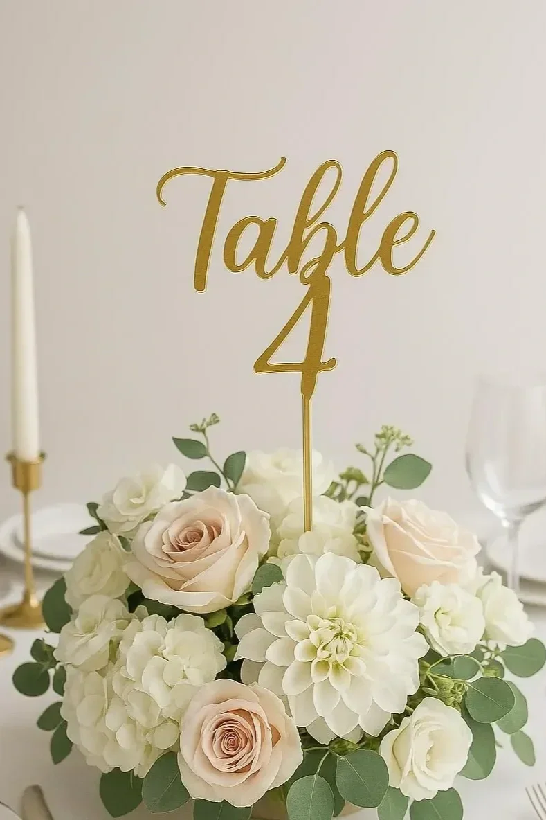 Custom Floral Arrangement Pick, Your Personalized Message, Acrylic, Font Choices, 30+ Colors Available