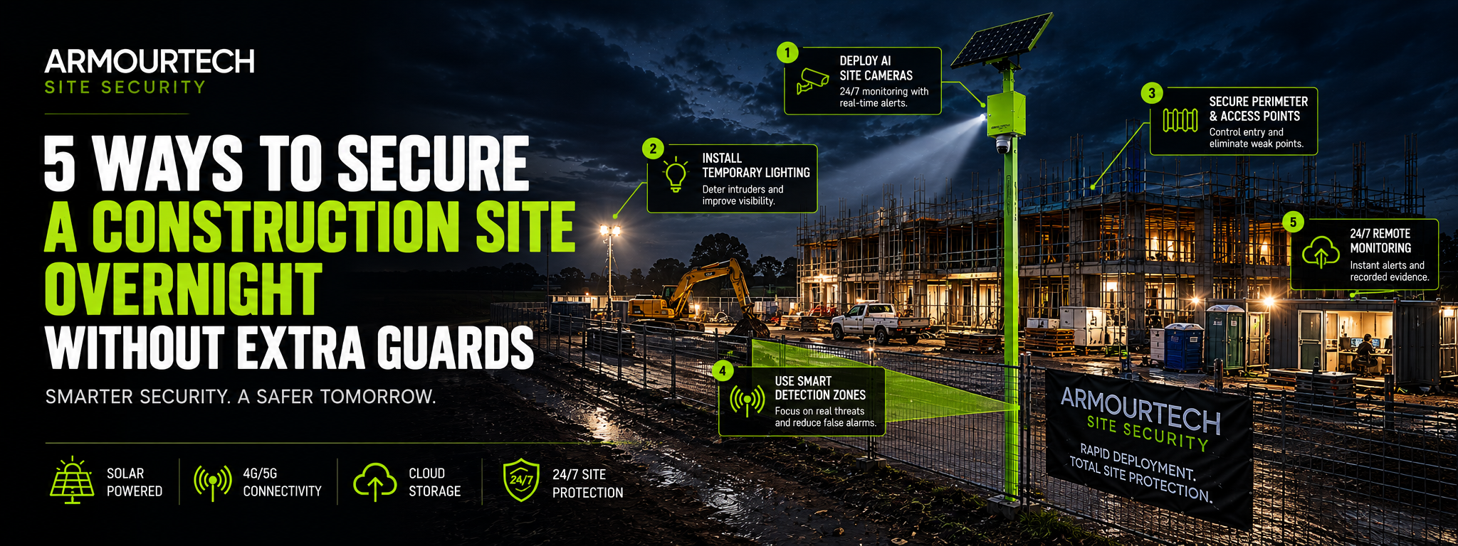 5 Ways to Secure a Construction Site Overnight Without Extra Guards