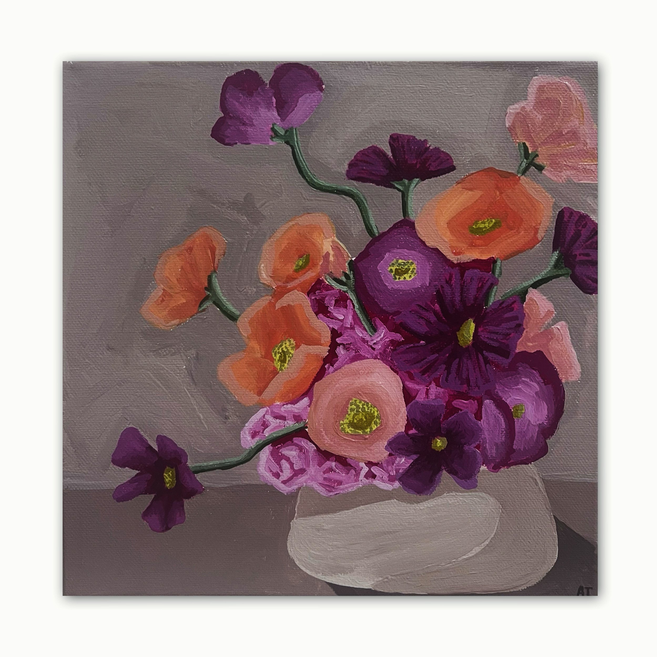 Flourish 10"x10", Acrylic on Canvas