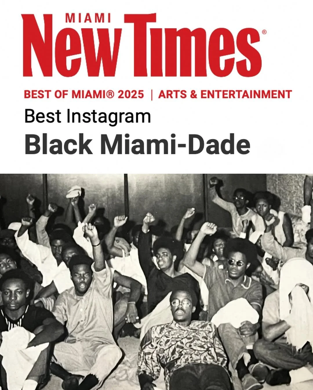 Breaking News! Black Miami-Dade is named in @miaminewtimes’ Best of Miami 2025 as this city’s Best Instagram account 🎉🙌🏿🥳
Miami’s Best Instagram account is Black Miami-Dade! Go tell somebody!
#blackmiamidade #miaminewtimes #mi