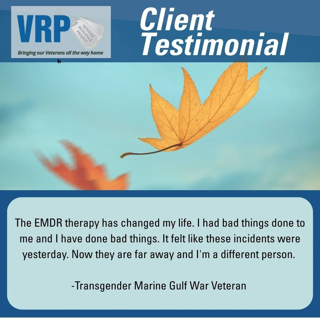 For one Marine Veteran, EMDR therapy made the difference between living in the past and finding peace in the present.

&ldquo;Now they are far away, and I&rsquo;m a different person.&rdquo;

At VRP, we provide free EMDR trauma therapy to ALL MN Veter