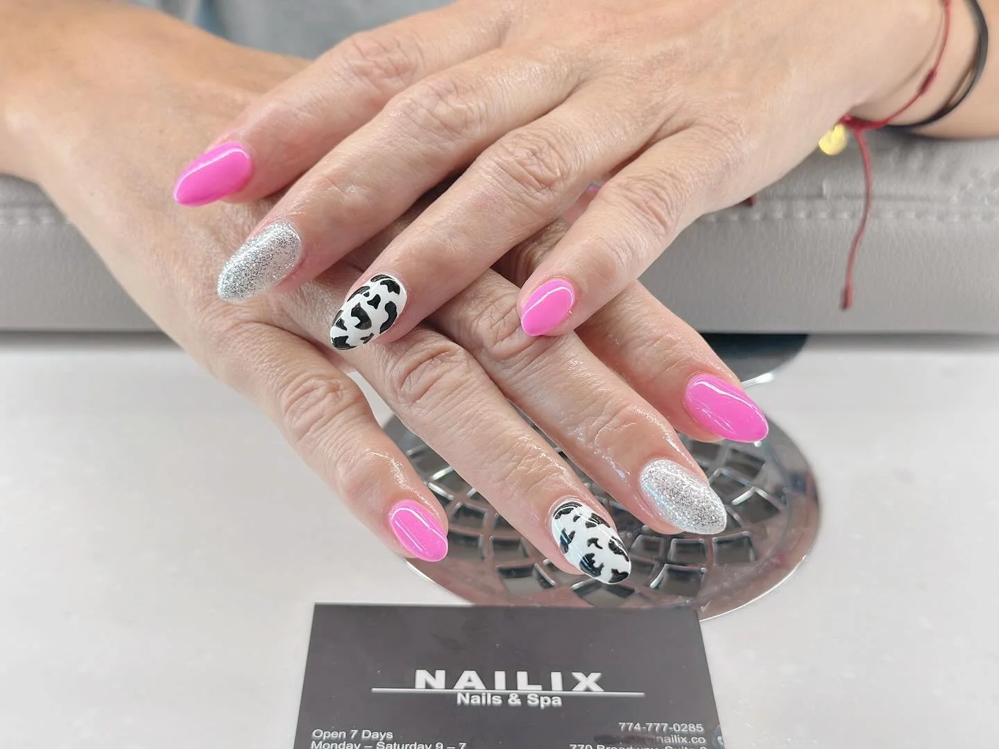 Mooo've over and let your nail tech bring your vision to life! 🐮💅 #nailart #nailsalon #raynham 

 👉Treat yourself to 10% OFF any nail APPOINTMENT 🌱🥰
📍770 Broadway, Raynham, MA 02767
📞774-777-0285
🌐https://www.nailix.co/