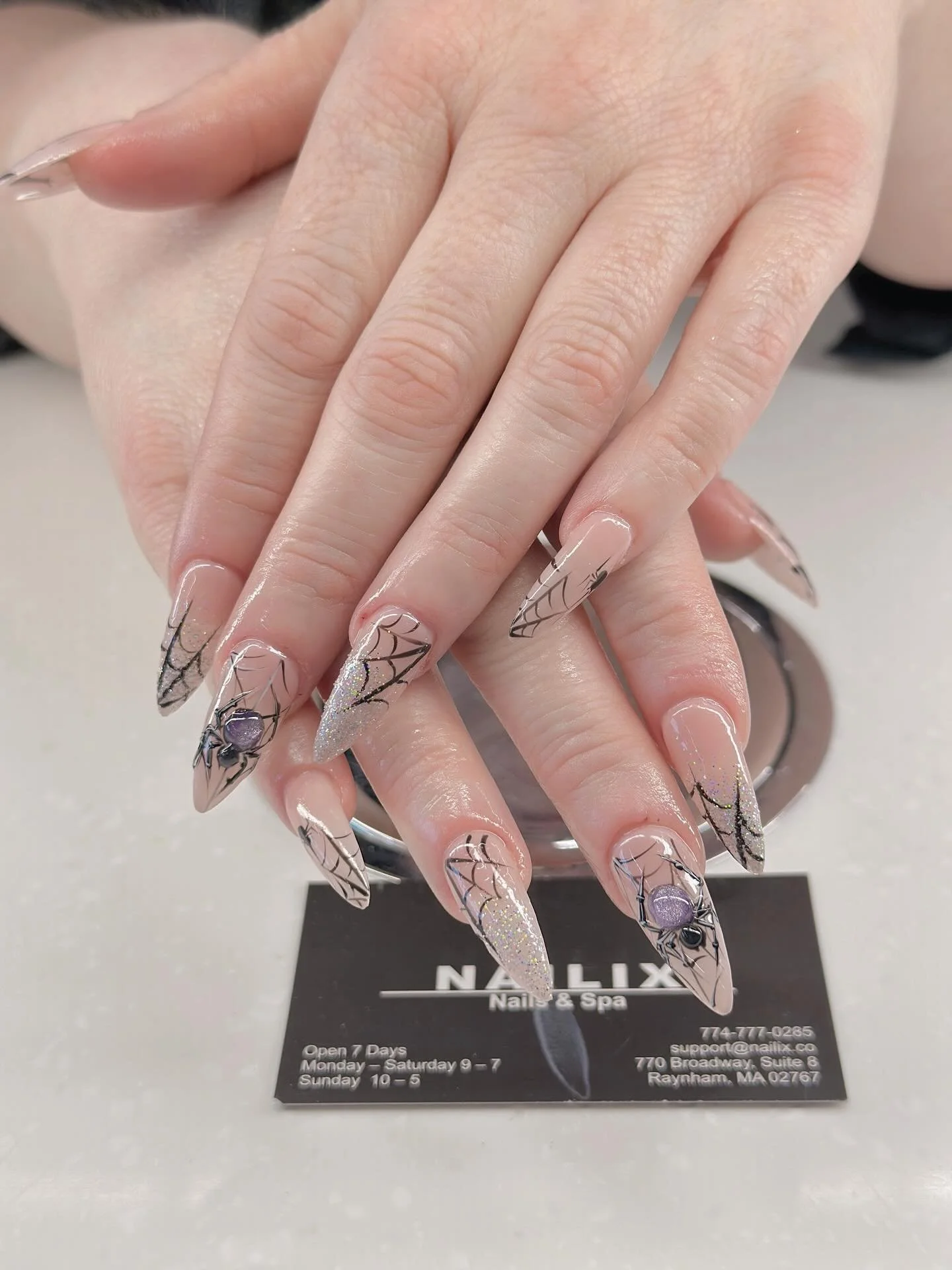 Step into spooky season with nails that are all great, no tricks. 👻🎃🍂🍄

⚠️ 10% OFF for your Appointment 
Booking Now 
👉 774-777-0285
👉 Nailix.co