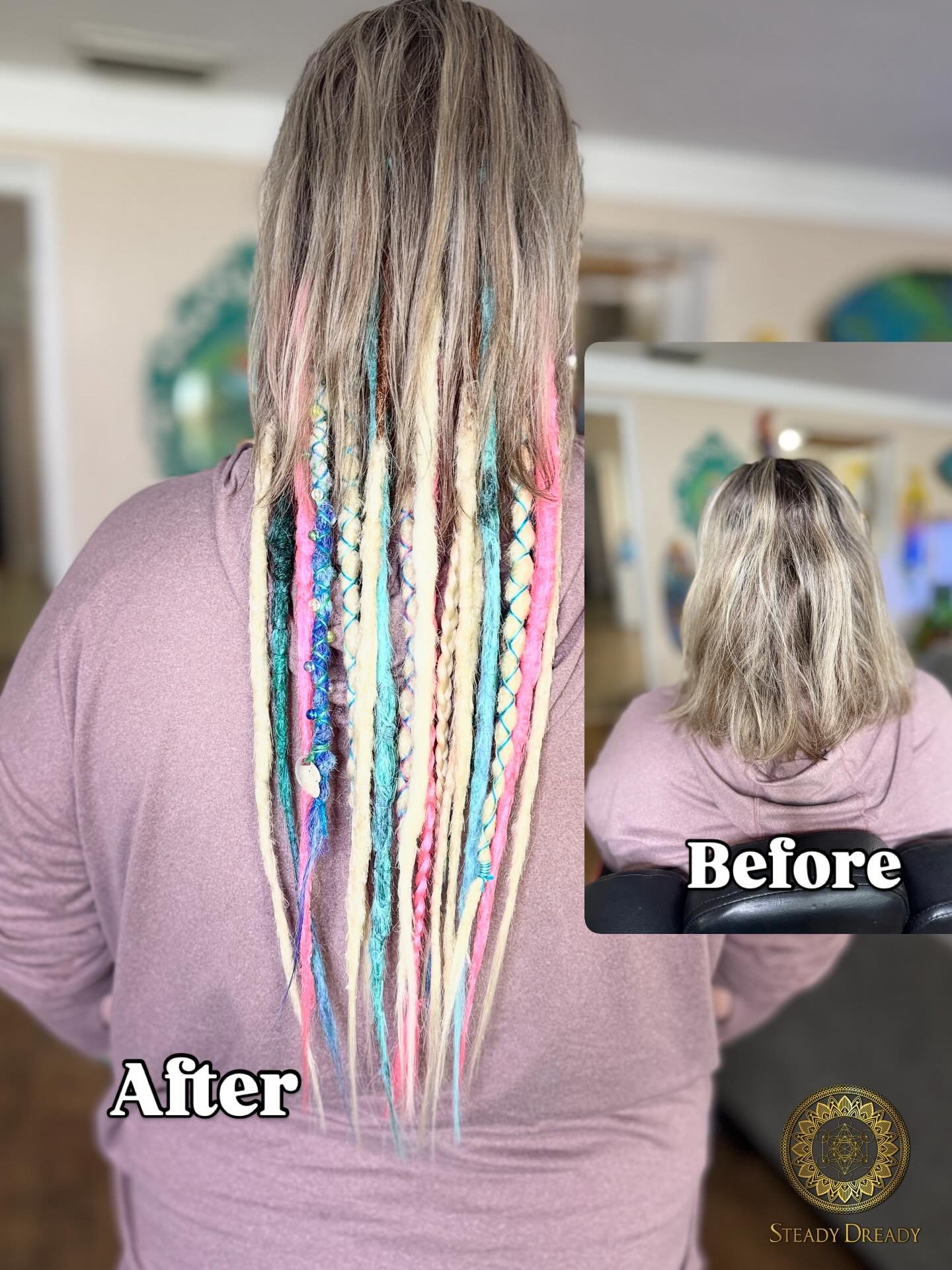 Handmade temporary braid in locs.💘💙

#locnation #locs #dreadlocks #loctician #temporarylocs