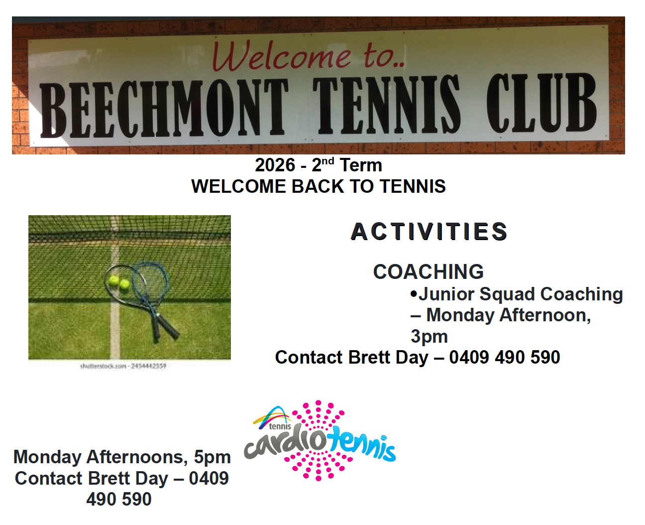 WELCOME BACK TO TENNIS