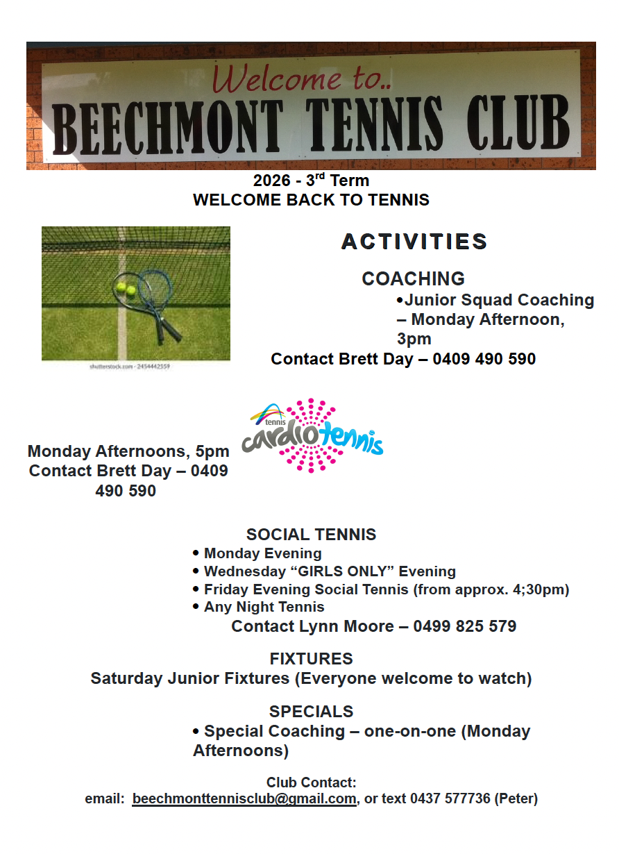 BEECHMONT TENNIS FLYER