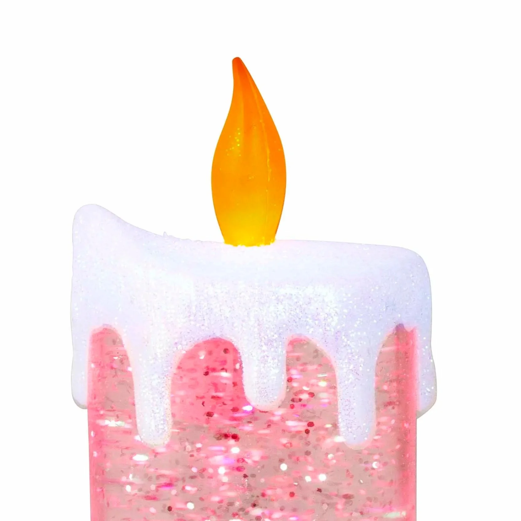 Glitter Swirl Candle – Colour Changing – USB Powered – 25cm