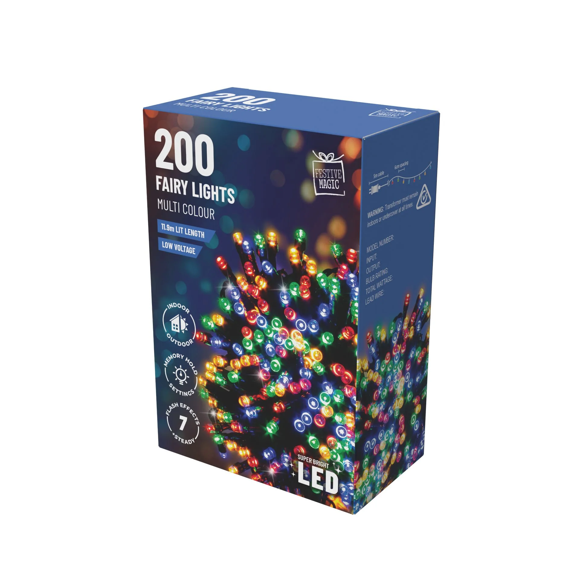 200 LED Flashing Lights – Multi Colour