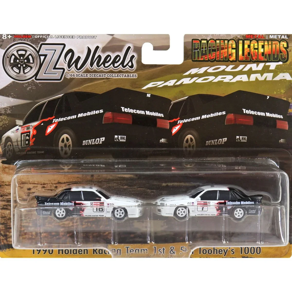 Oz Wheels 1:64 Twin Pack – 1990 HRT VL Walkinshaw Bathurst 1st & 2nd Place